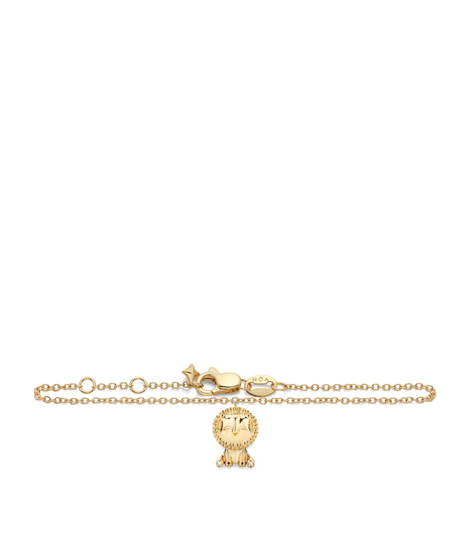 Yellow Gold and Diamond Lion Bracelet Set GOLD Image 1