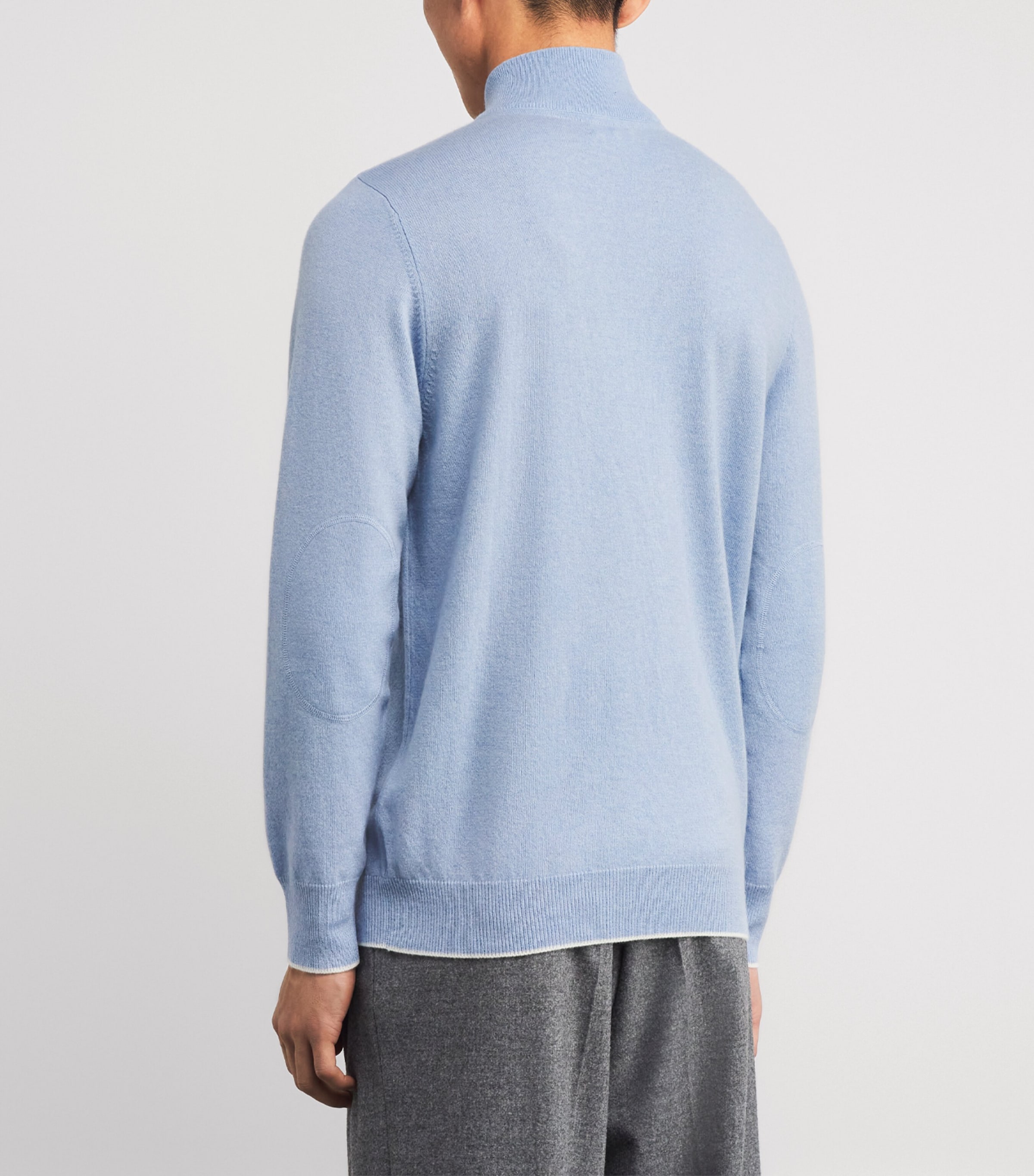 Cashmere Quarter-Zip Carnaby Sweater SEA MIST NEW IVORY Image 4