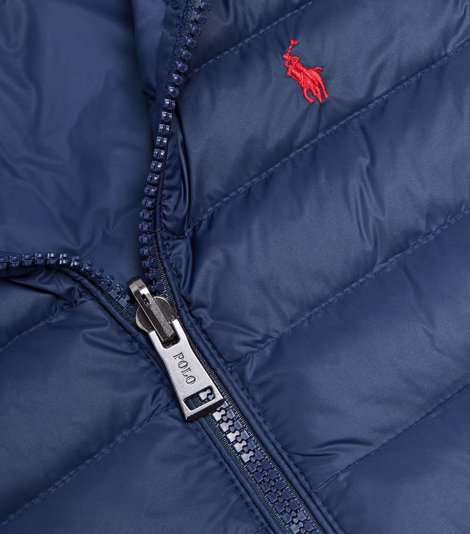 Quilted Polo Pony Gilet (2-7 Years) NEWPORT NAVY Image 3