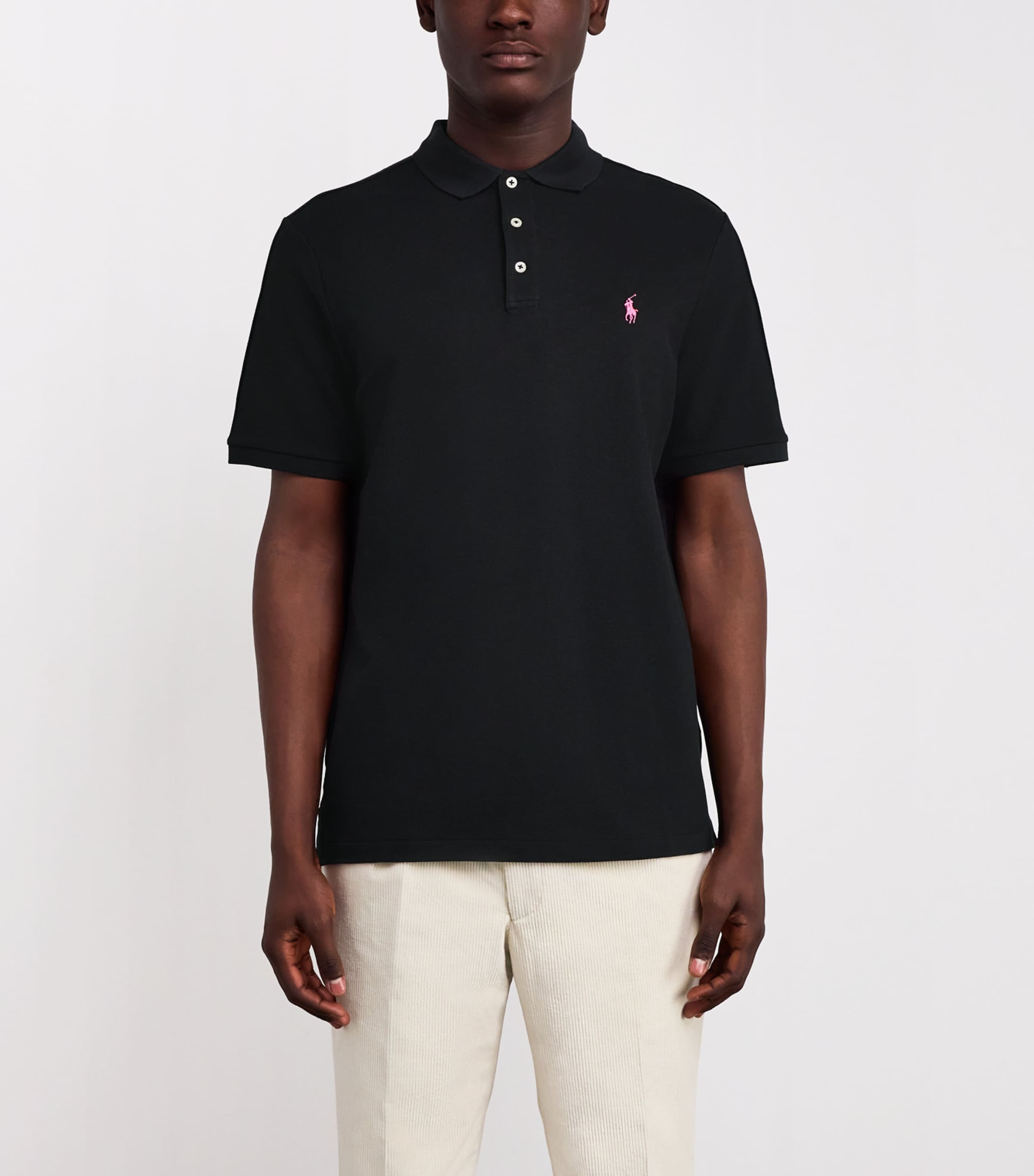 Stretch-Cotton Pink Pony Polo Shirt POLO BLACK Image 3