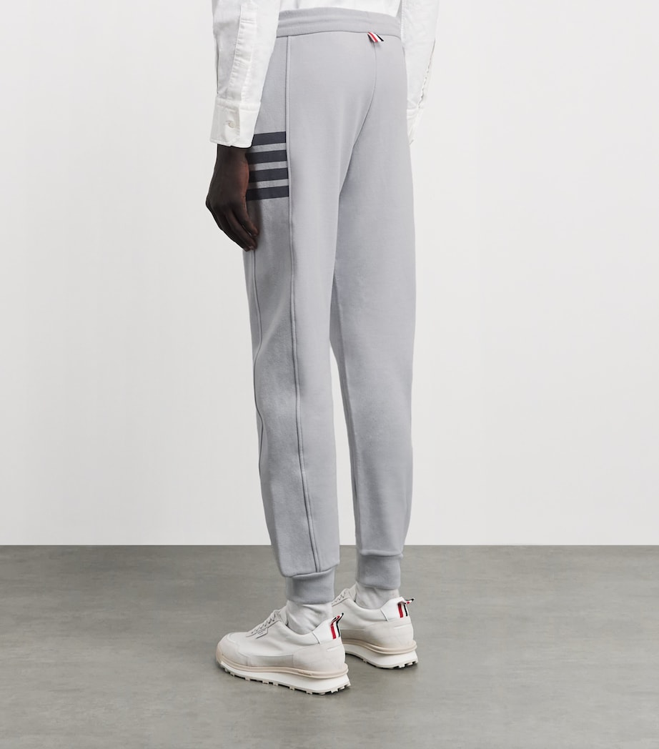Thom Browne Mens Cotton 4-Bar Sweatpants Pale Grey Image 5