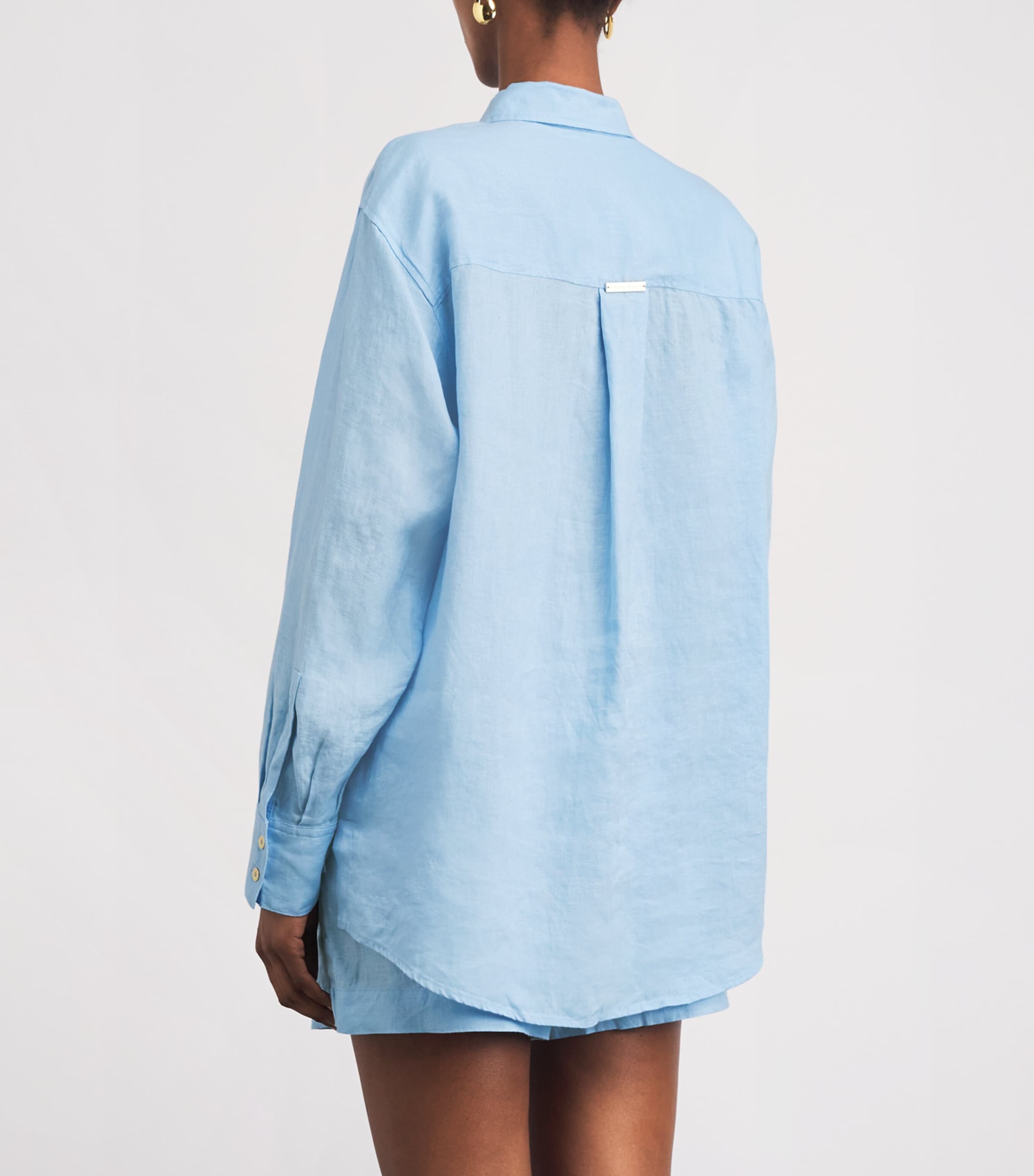 Heidi Klein Womens Linen Ponza Shirt Blu Blu Image 5