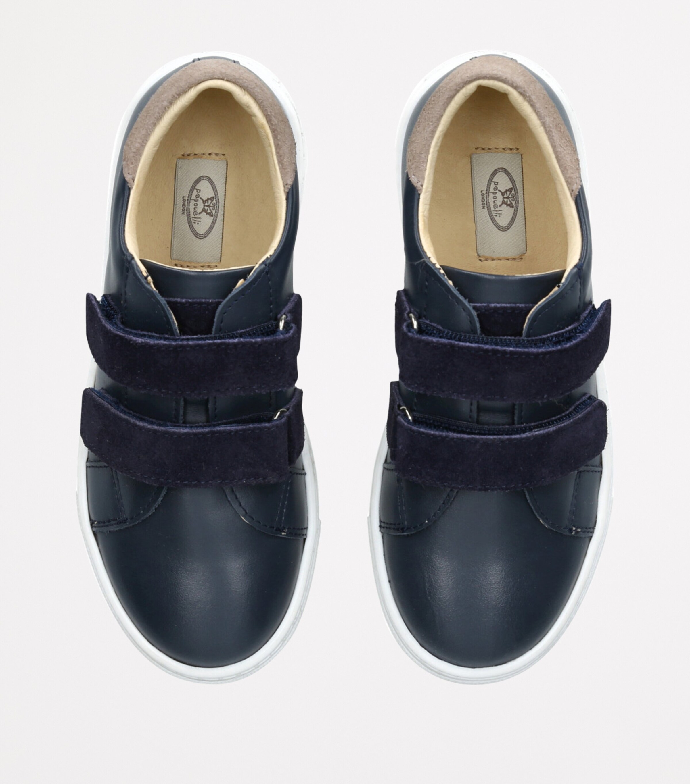 papouelli Leather Hobo Sneakers Navy Image 4