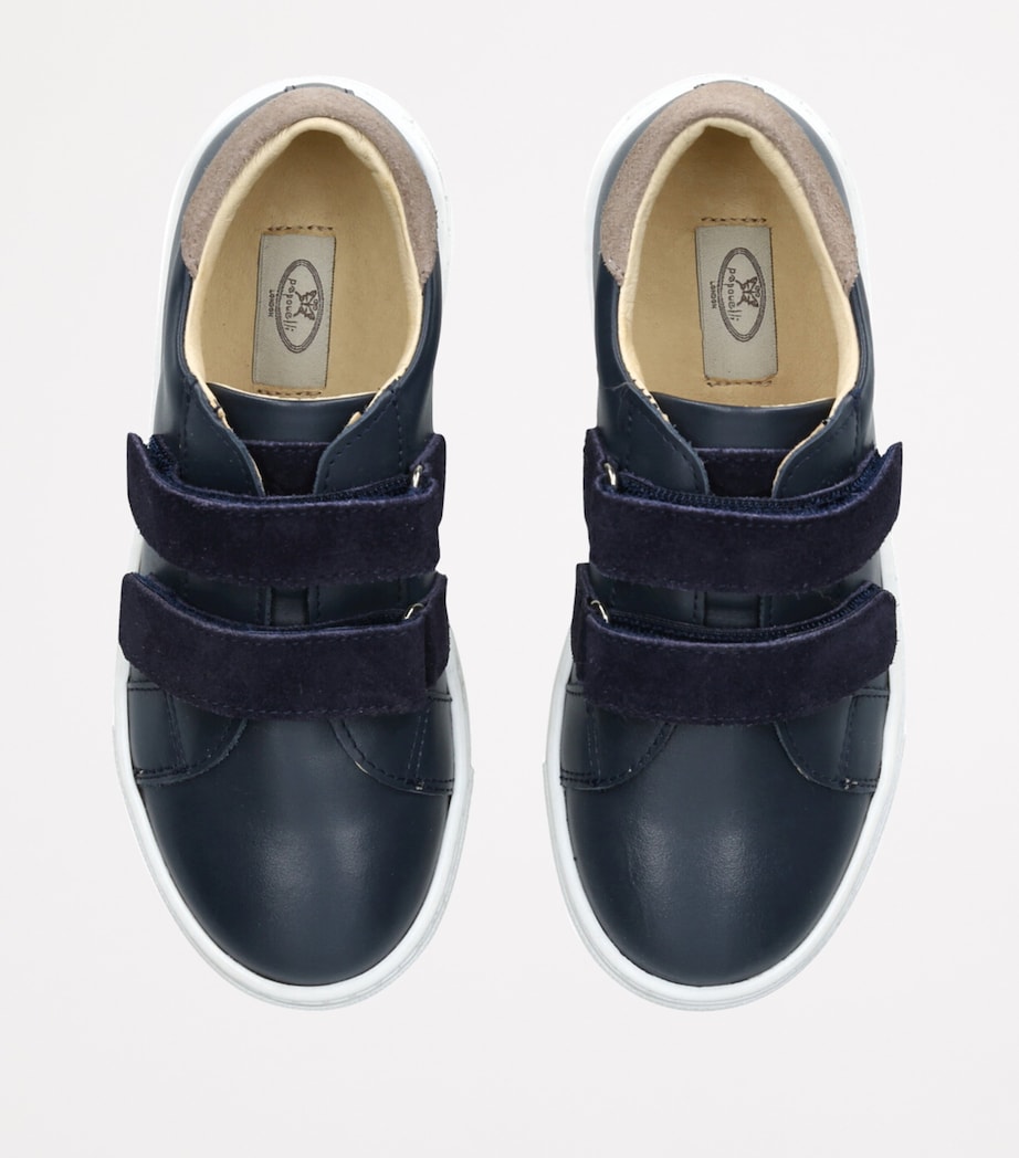 papouelli Leather Hobo Sneakers Navy Image 4