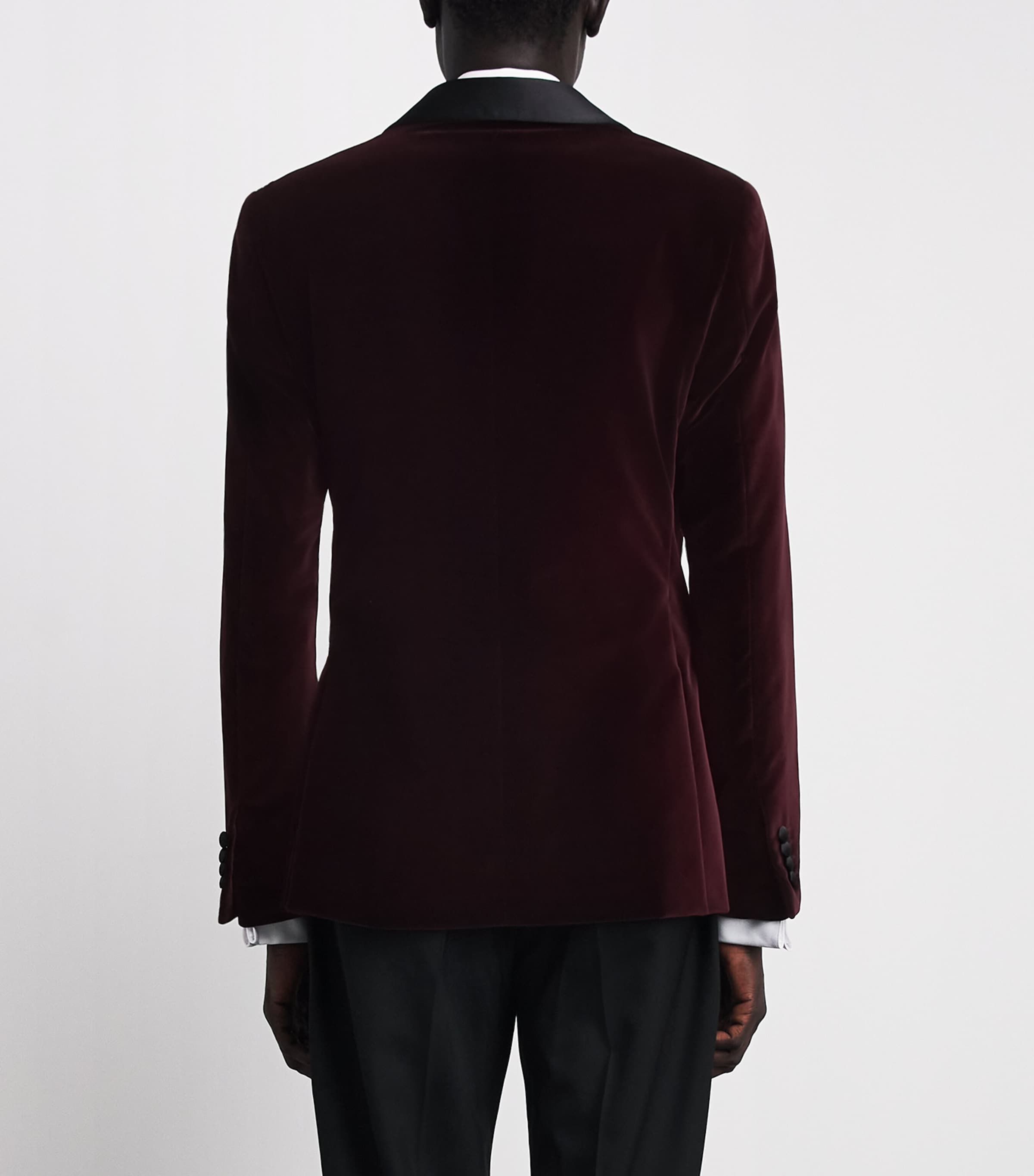 Pal Zileri Mens Cotton Velvet Tuxedo Jacket Bordeaux Image 5