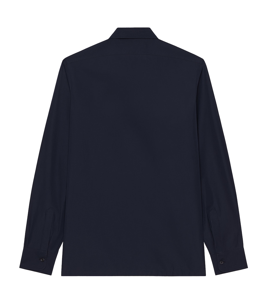 Givenchy Mens Cotton Poplin Logo Shirt Image 2