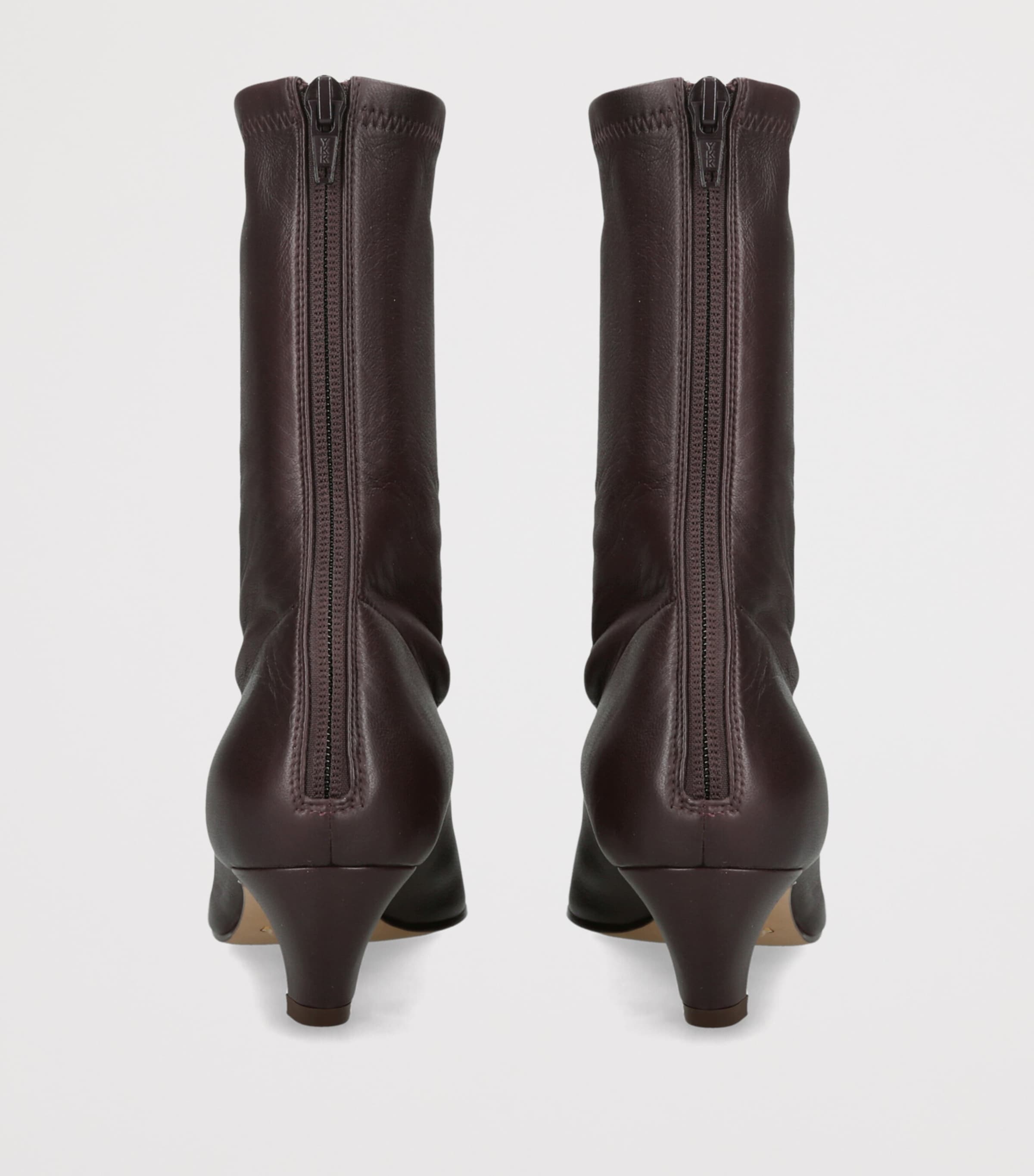 Khaite Leather Arizona Ankle Boots 40 Wine Image 4