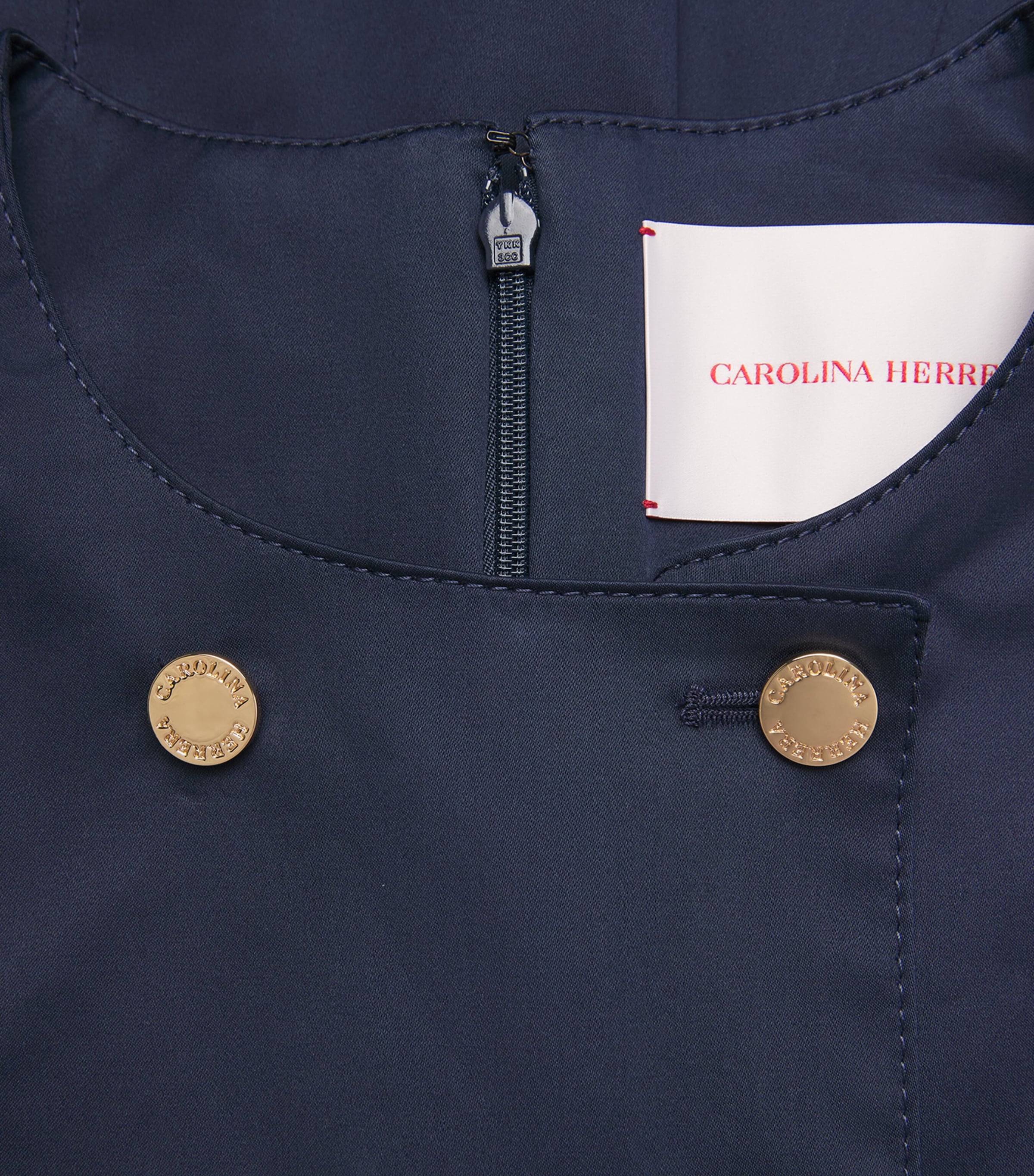 Cotton-Blend Double-Breasted Midi Dress 493 MIDNIGHT Image 5