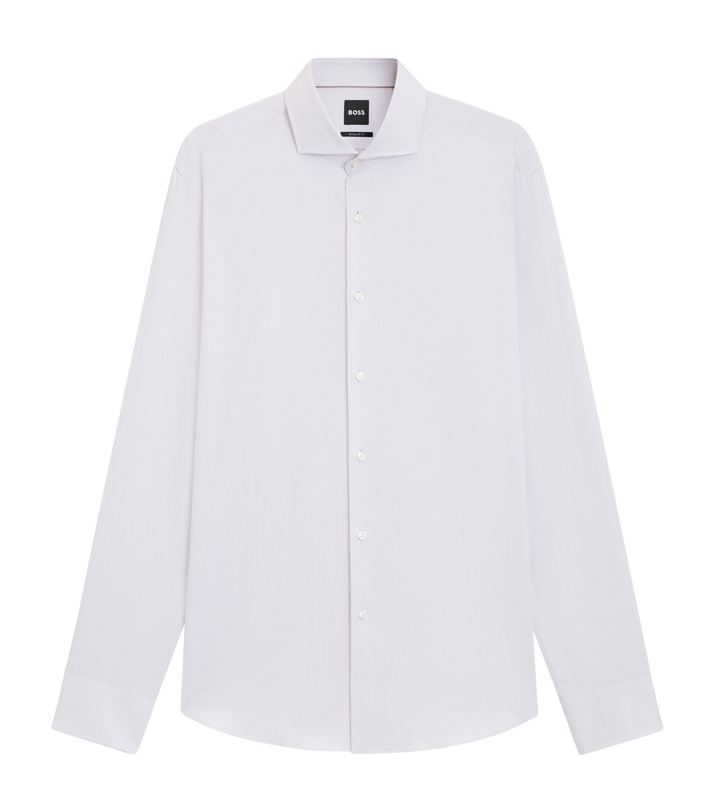 BOSS Mens Cotton Slim-Fit Shirt Image 1