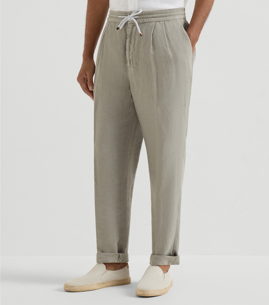 Brunello Cucinelli Mens Linen Gabardine Trousers Image 3