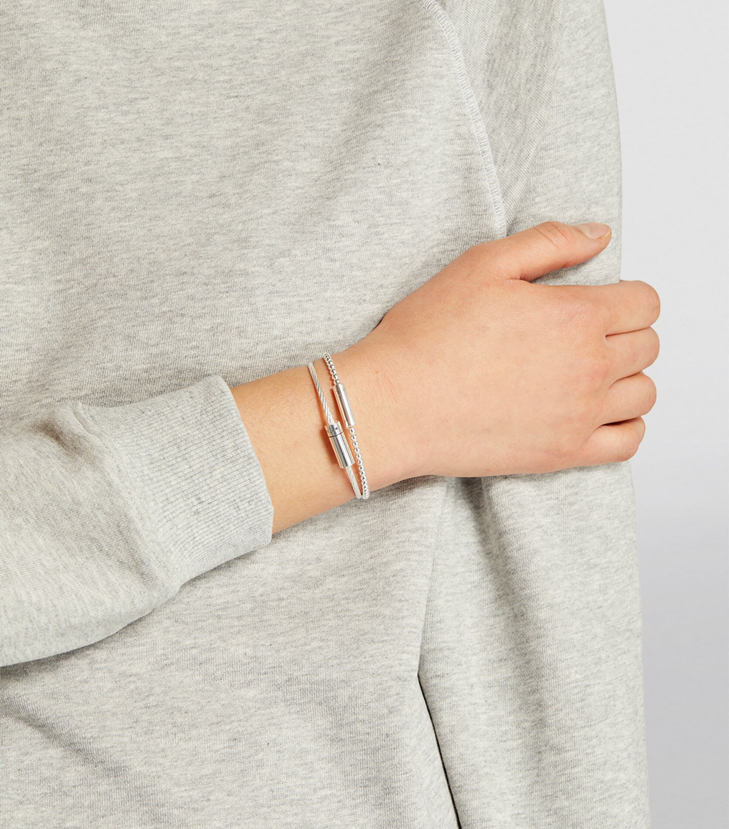 Le Gramme Sterling Silver Cable Bangle Silver Image 6