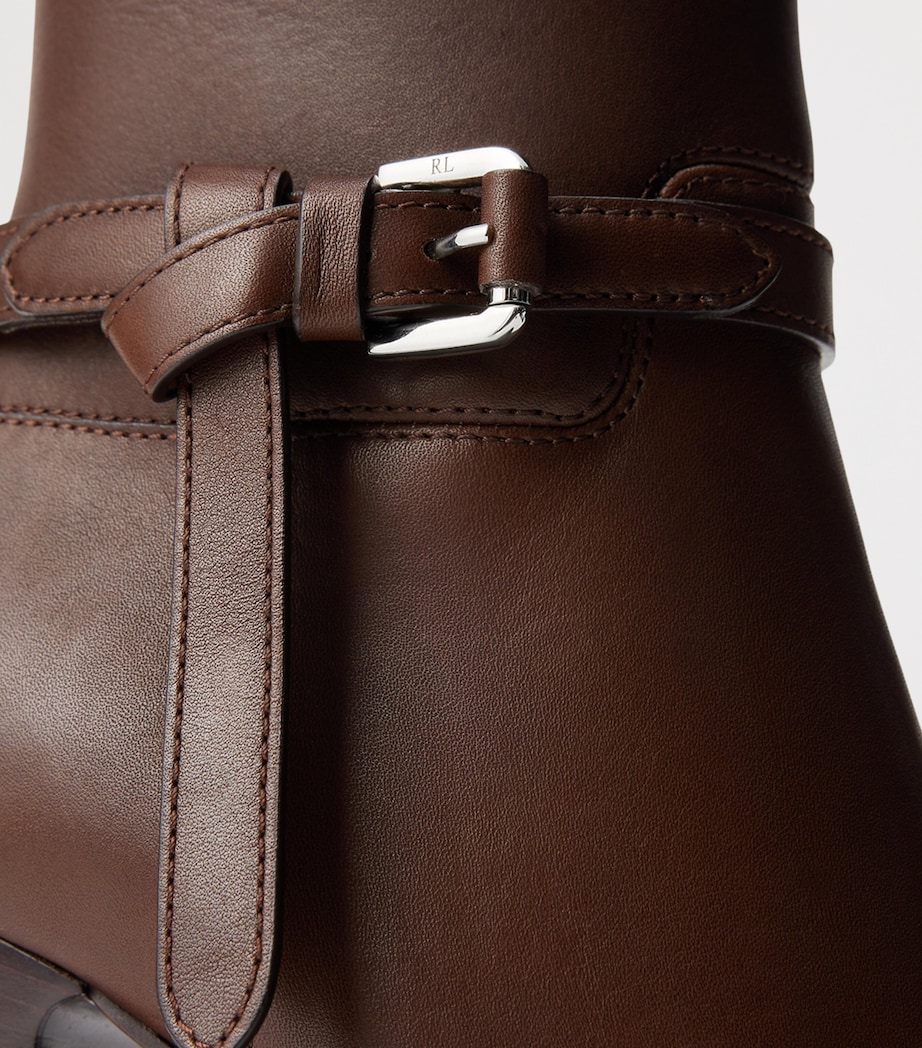 Leather Donnely Ankle Boots 90 LUGGAGE BROWN Image 5
