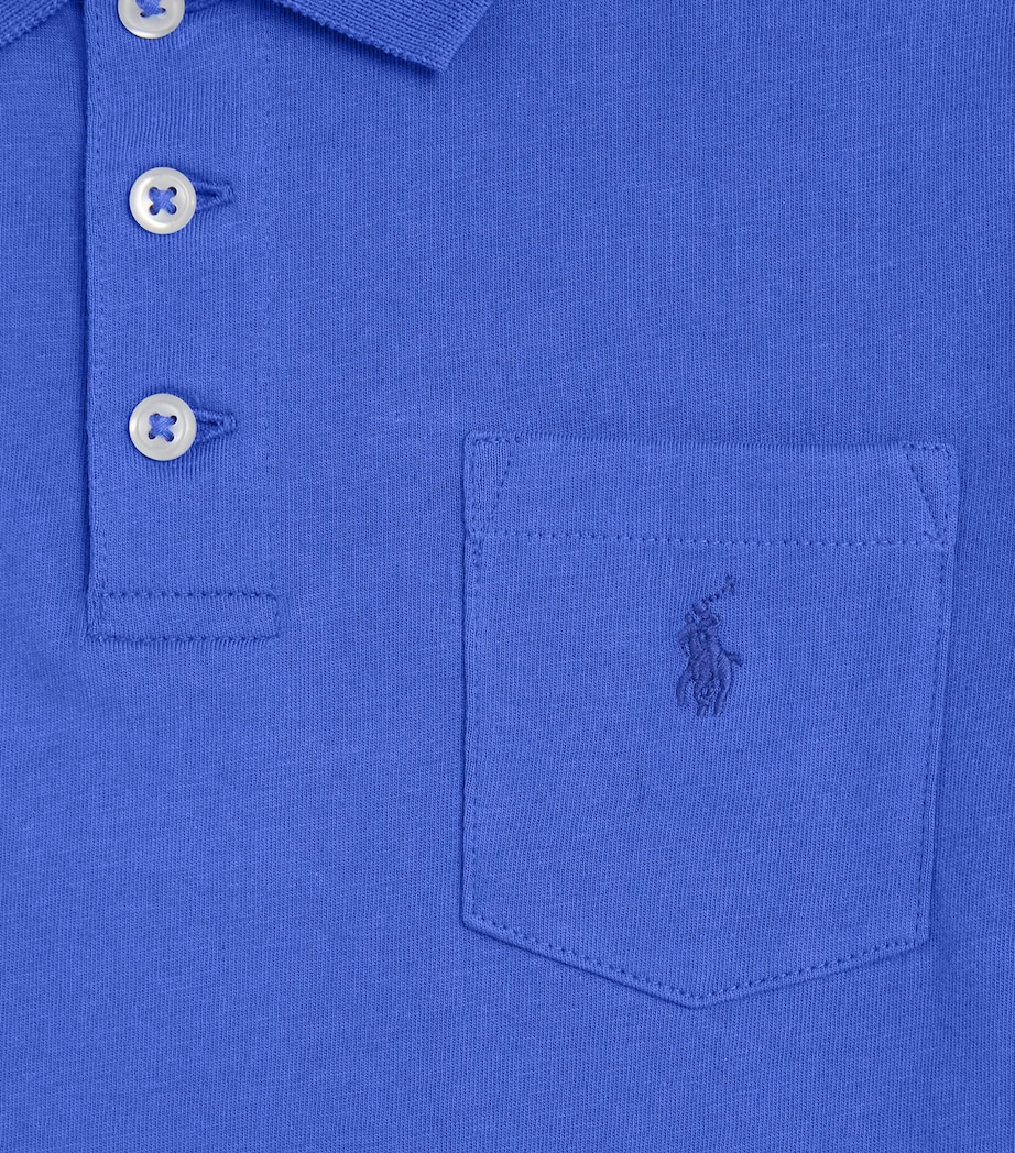 Cotton Logo Pocket Polo Shirt (2-7 Years) MAIDSTONE BLUE/C7329 Image 3