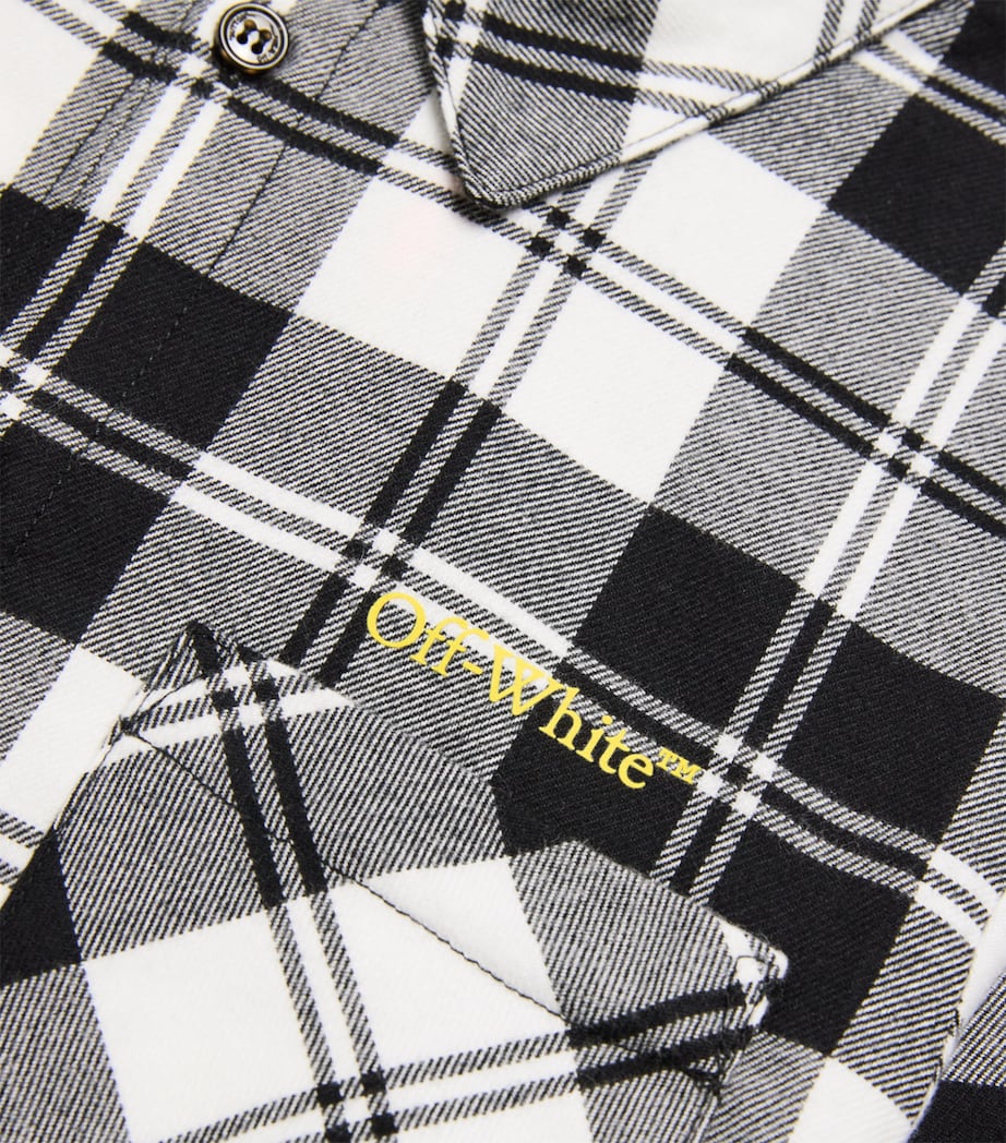 Cotton Flannel Shirt (4-12 Years) 1018BLACK-YELLOW Image 3