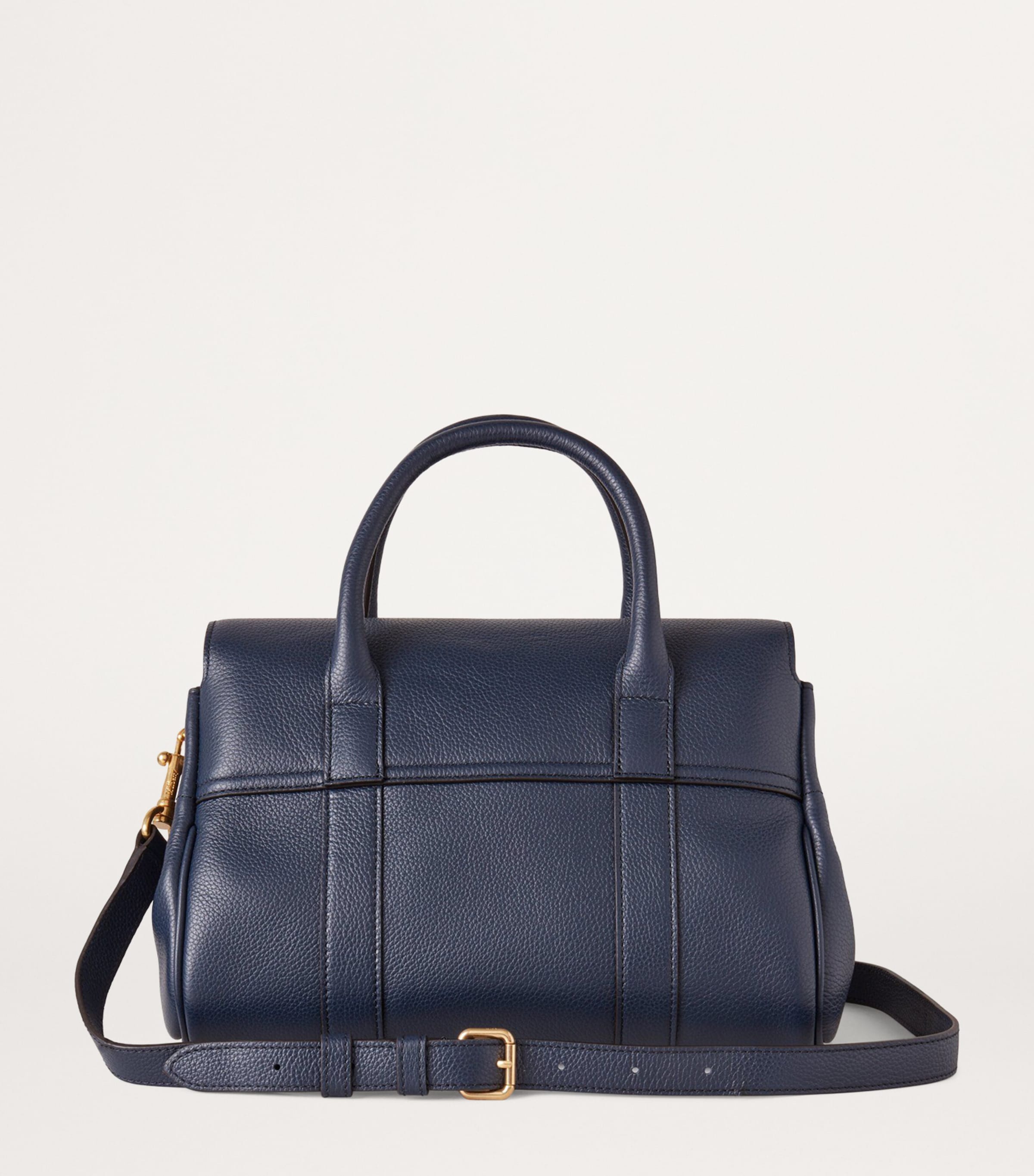 Mulberry Small Leather Bayswater Satchel Bag Night Sky Image 3