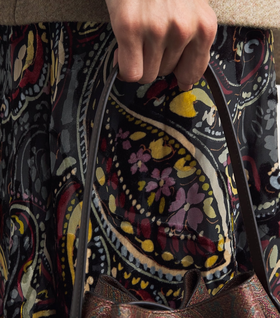 Etro Womens Silk Long-Sleeve Midi Dress Print/black Bs Image 3