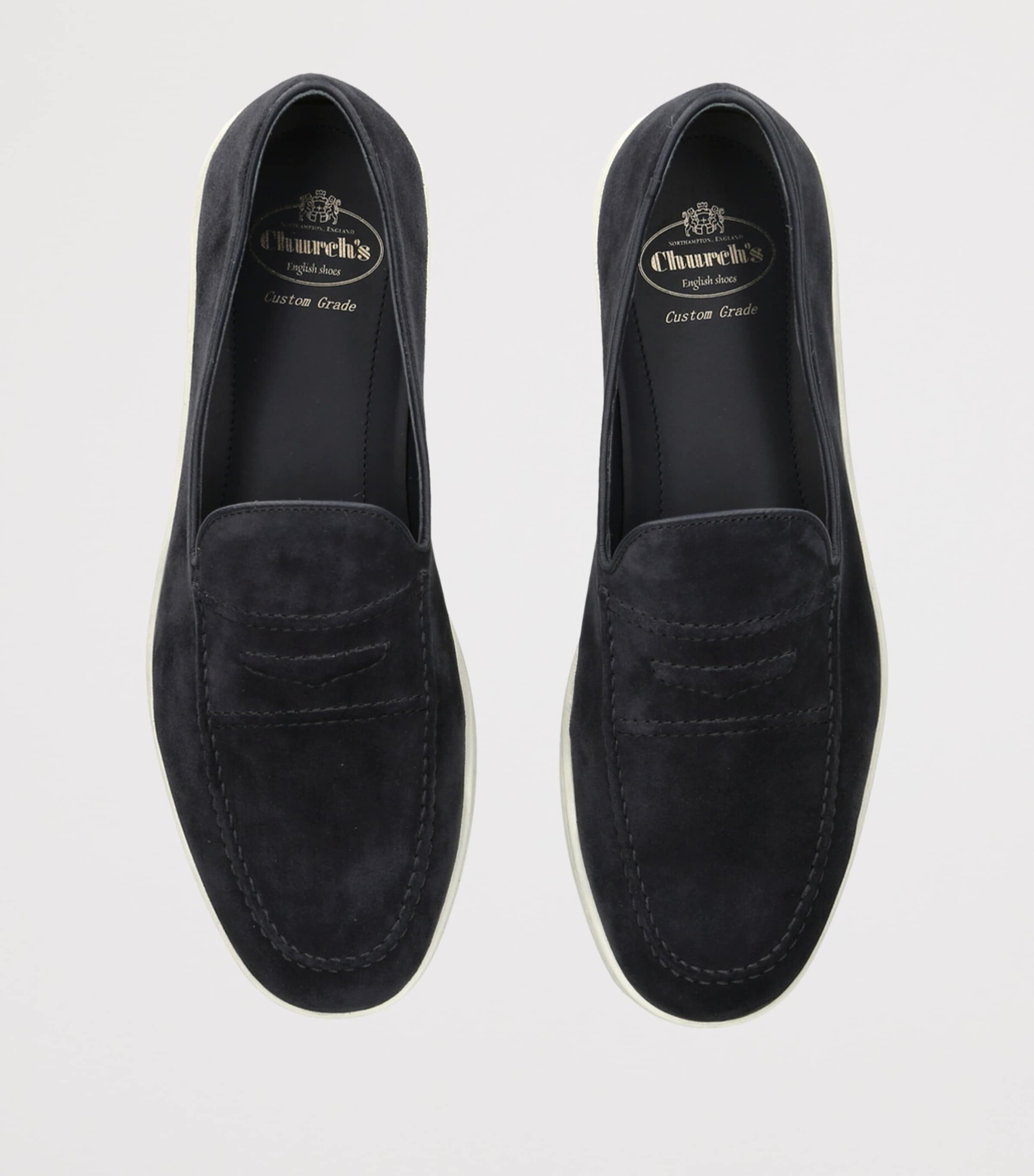 Church's Suede Peebles Slip-On Sneakers Navy Image 3
