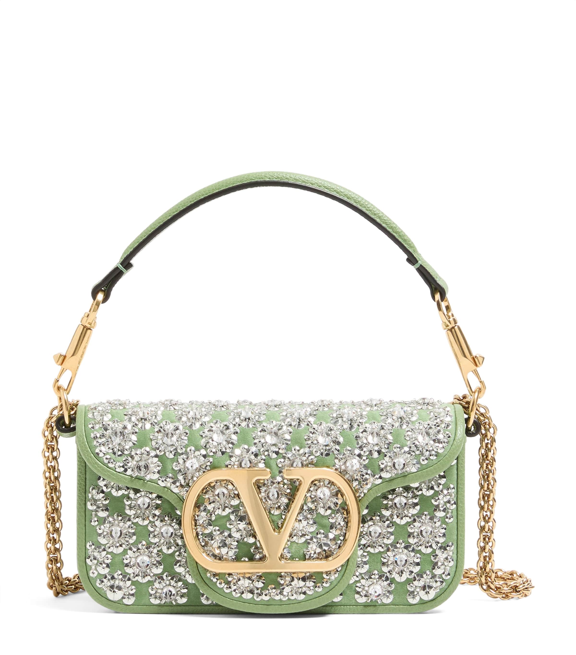 Valentino Garavani Small Embellished Locò Shoulder Bag Image 1