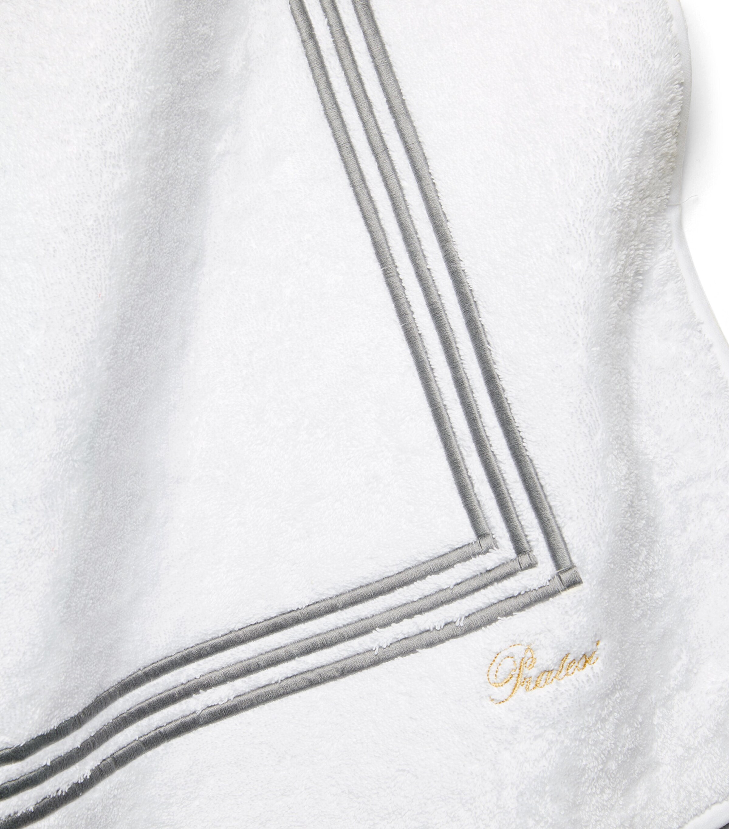 Tre Righe Bath Mat (50cm x 90cm) WHT/CHARCOAL Image 3