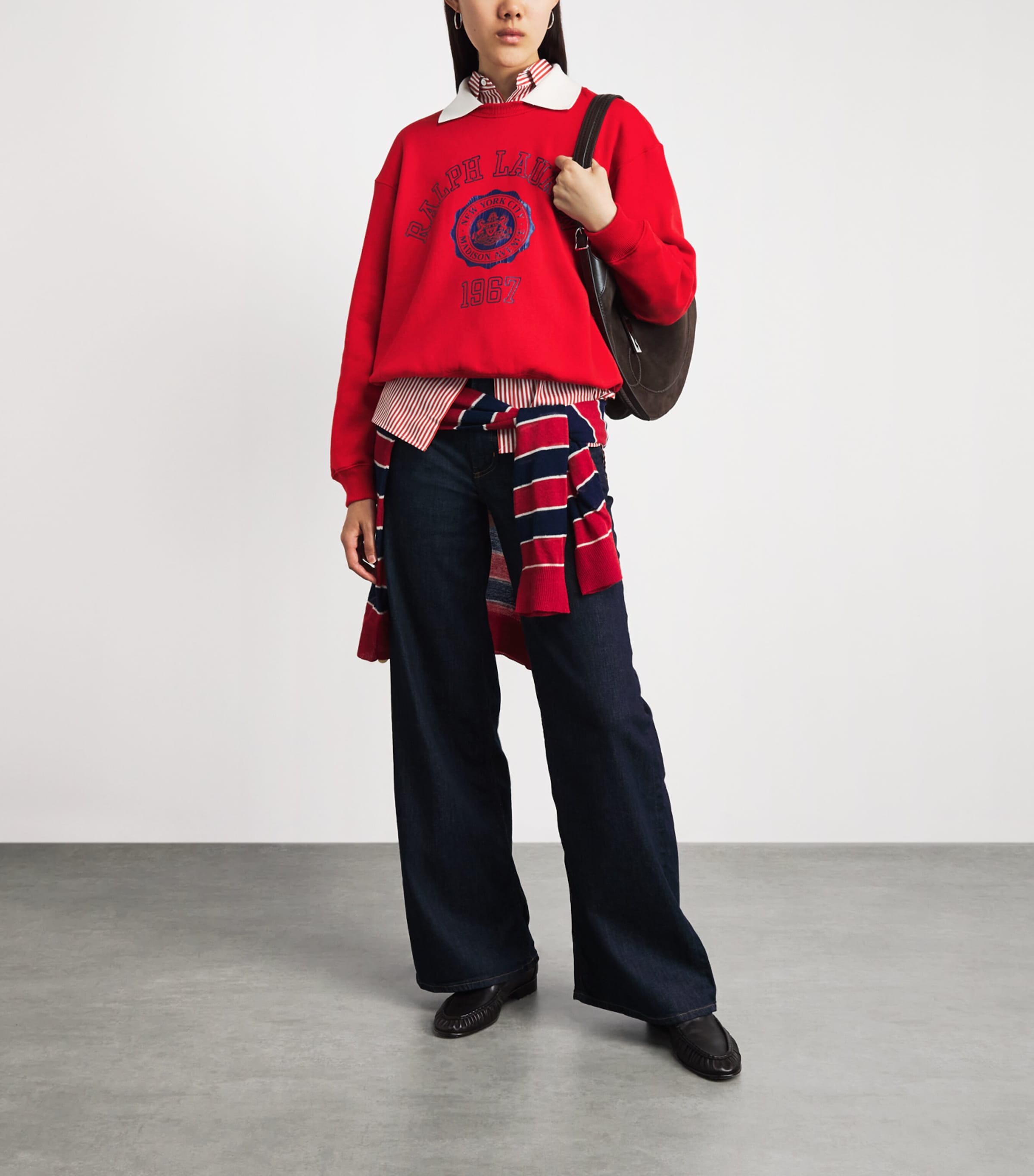 Polo Ralph Lauren Womens Polo Crest Sweatshirt Very Red Image 2