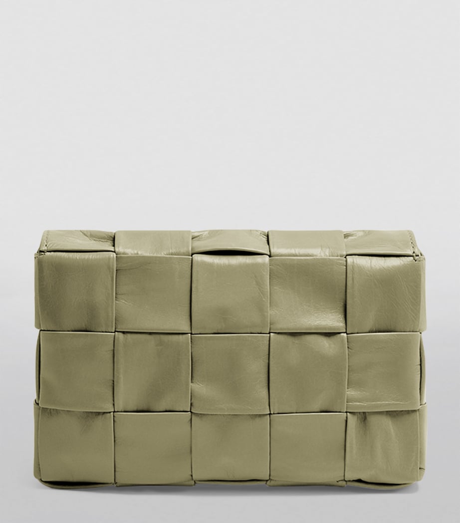 Small Leather Cassette Cross-Body Bag TRAVERTINE-SILVER Image 2