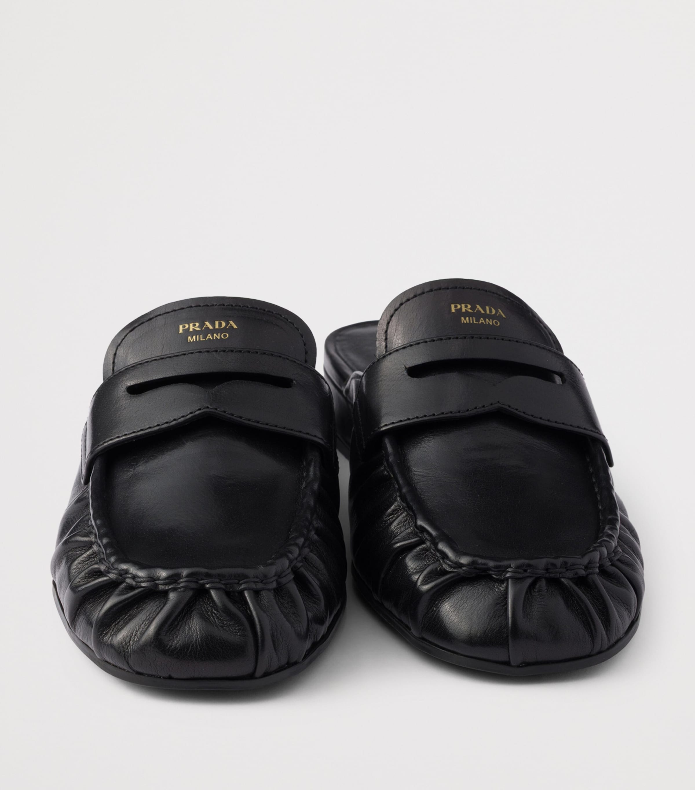 Prada Leather Mules Black Image 5