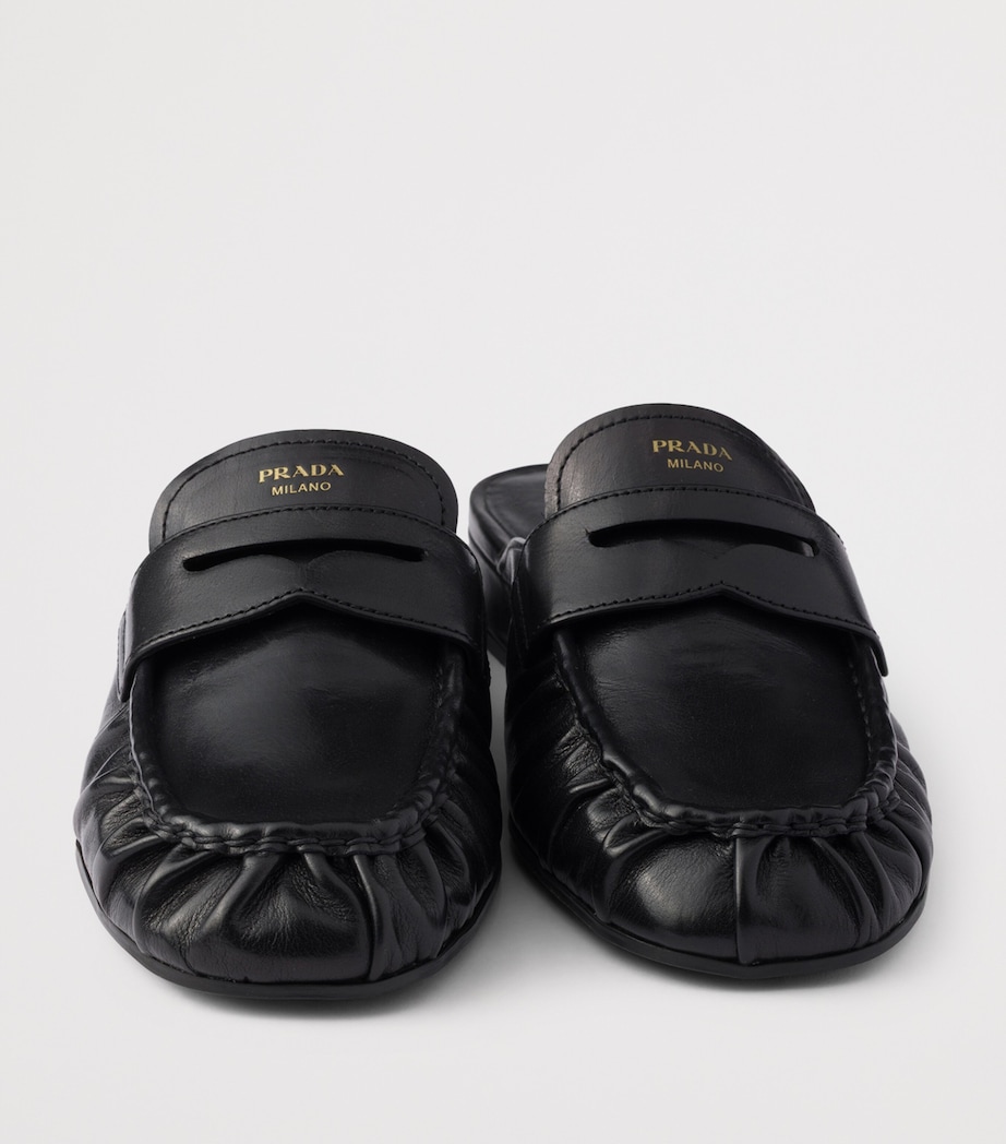 Prada Leather Mules Black Image 5