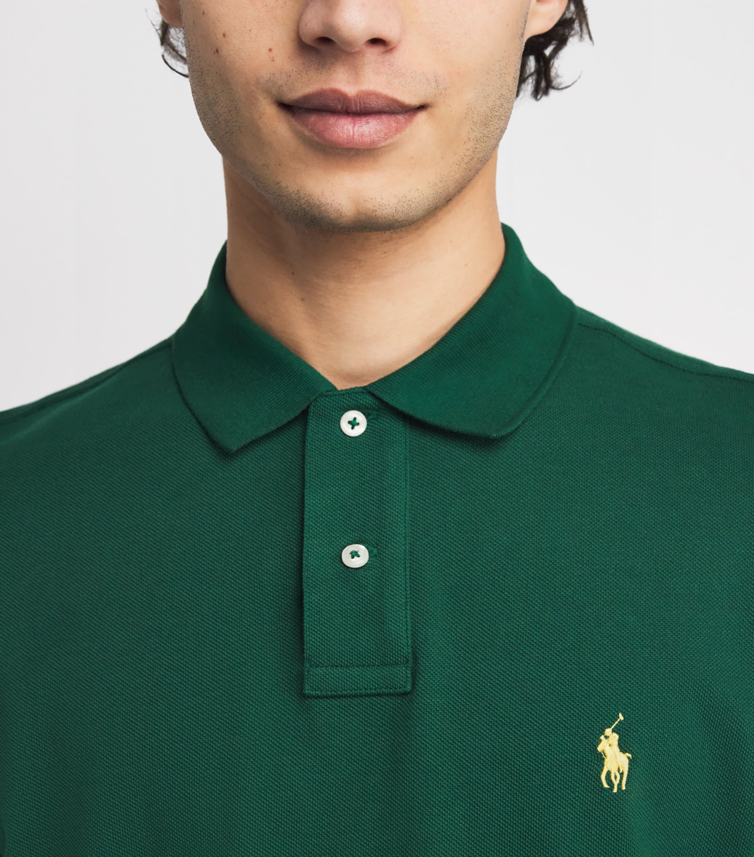 Cotton Mesh Custom-Fit Polo Shirt NEW FOREST/C1429 Image 6