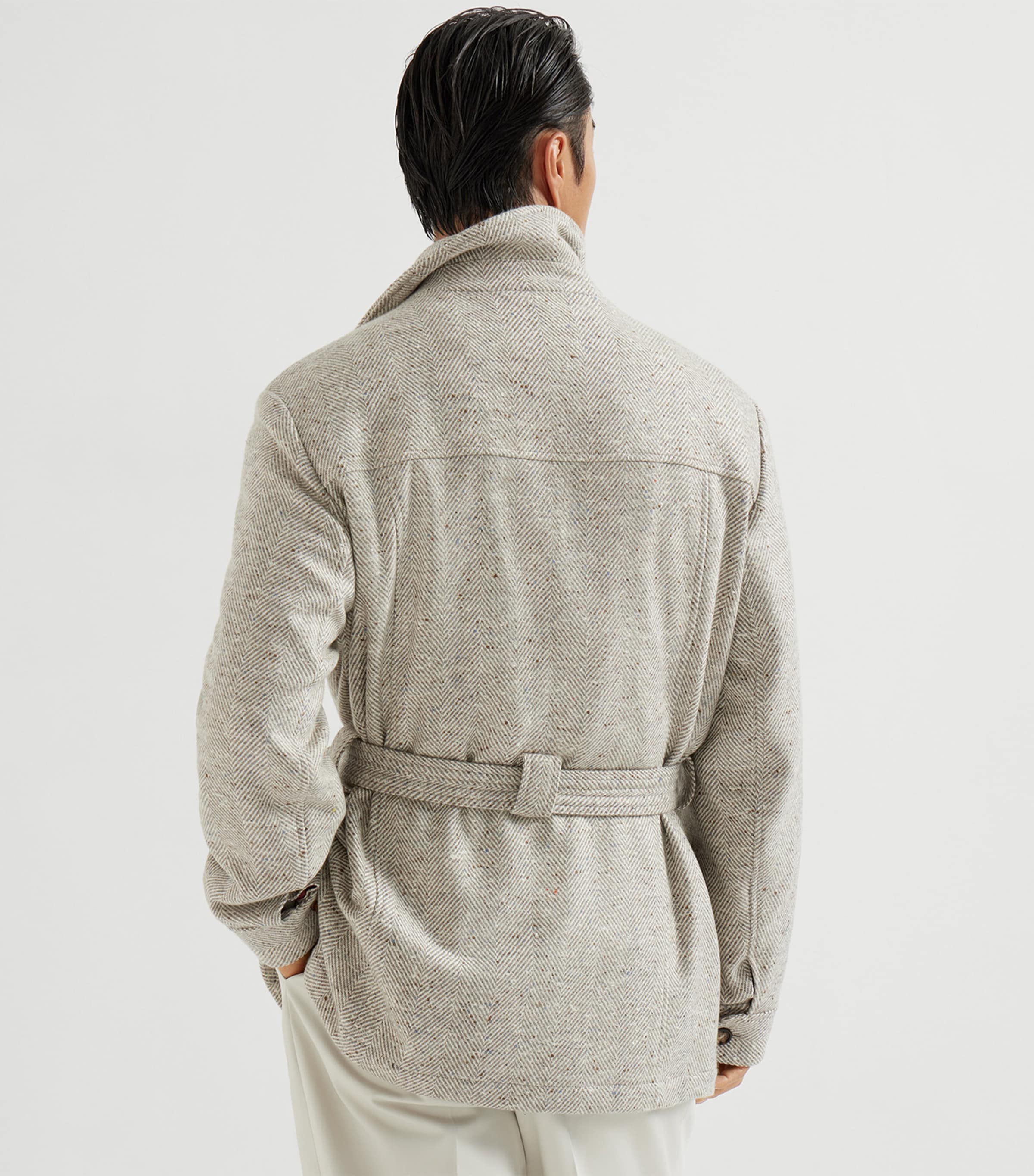 Cashmere Herringbone Safari Jacket CSD26 Image 5