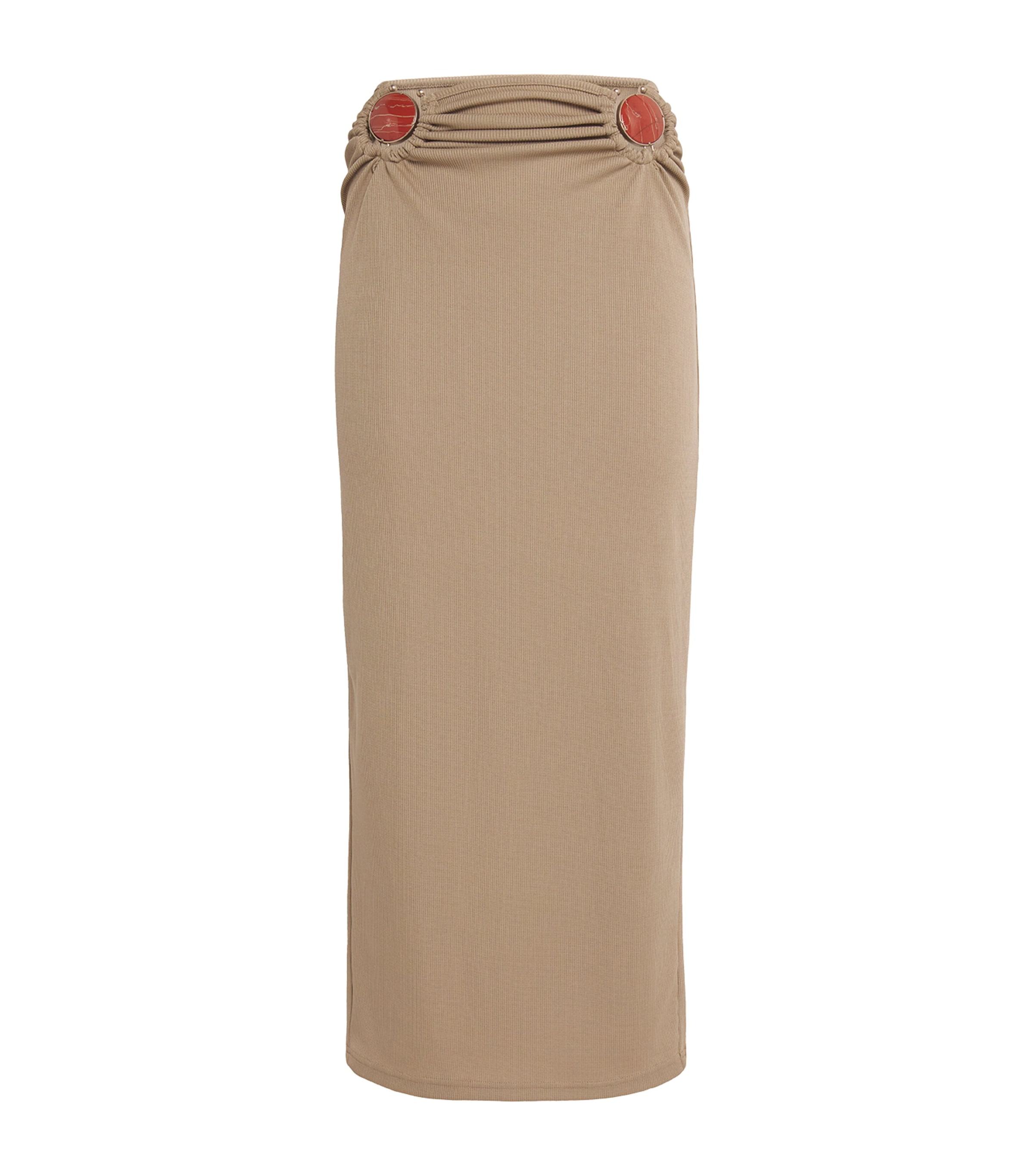 Christopher Esber Mineral Stone-detail Cut-out Maxi Skirt In Neutral