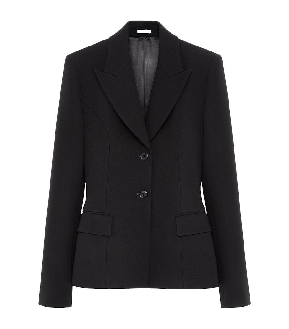 McQueen Womens Crepe Single-Breasted Jacket Image 1