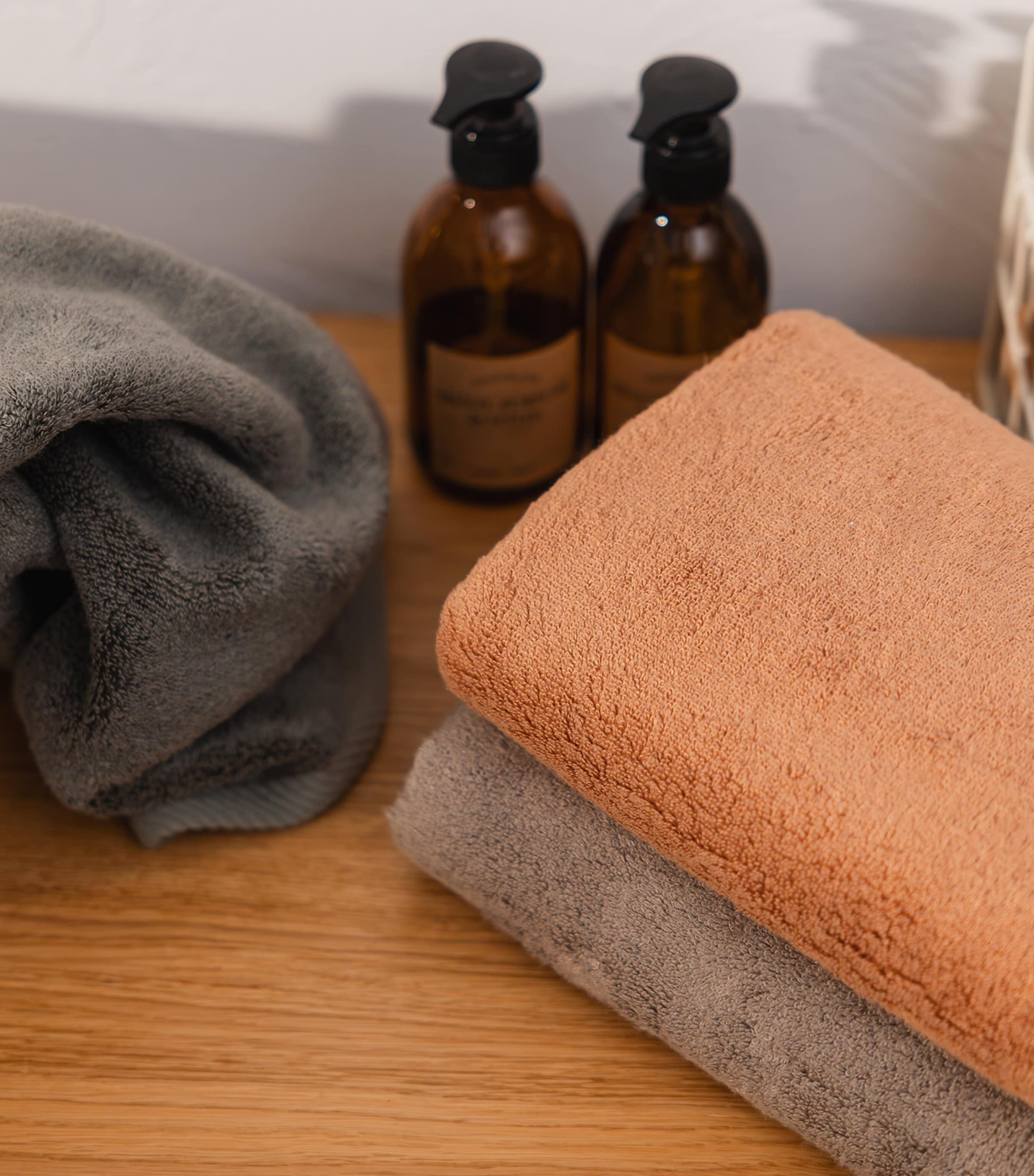 Organic Cotton-Modal Glam Bath Sheet (100cm x 150cm) INDIAN TAN Image 2