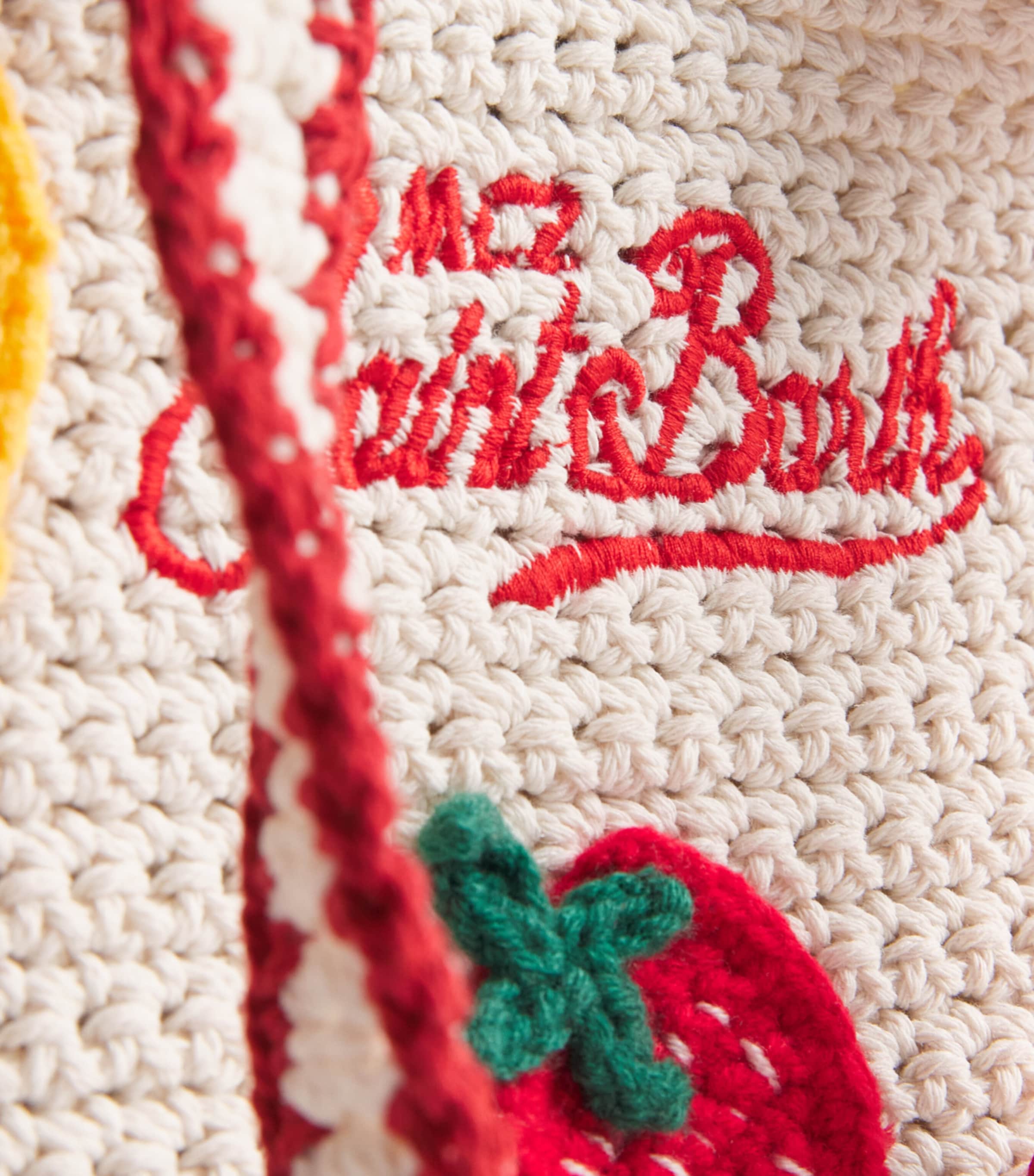 Mc2 Saint Barth Kids Crochet Fruit Tote Bag Fruitsalad Ptch Image 3