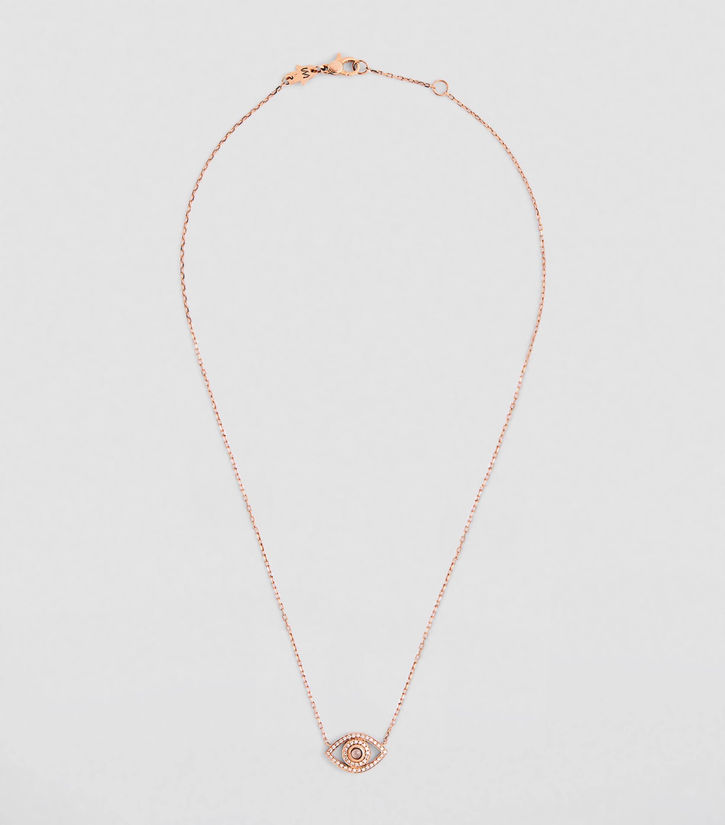 Netali Nissim Rose Gold, Diamond and Quartz Protected Necklace Rose Gold Image 2
