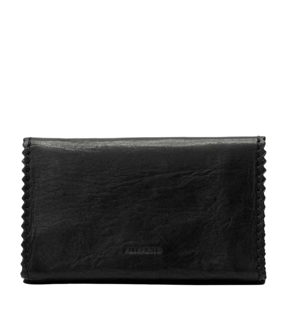 AllSaints Leather Siloh Wallet Black Image 1