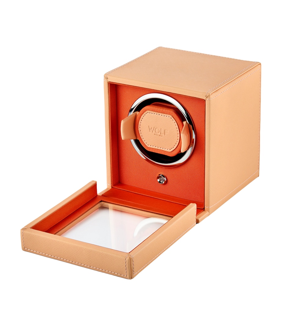 WOLF Cub Watch Winder with Cover Seltzer Peach/orange Image 4