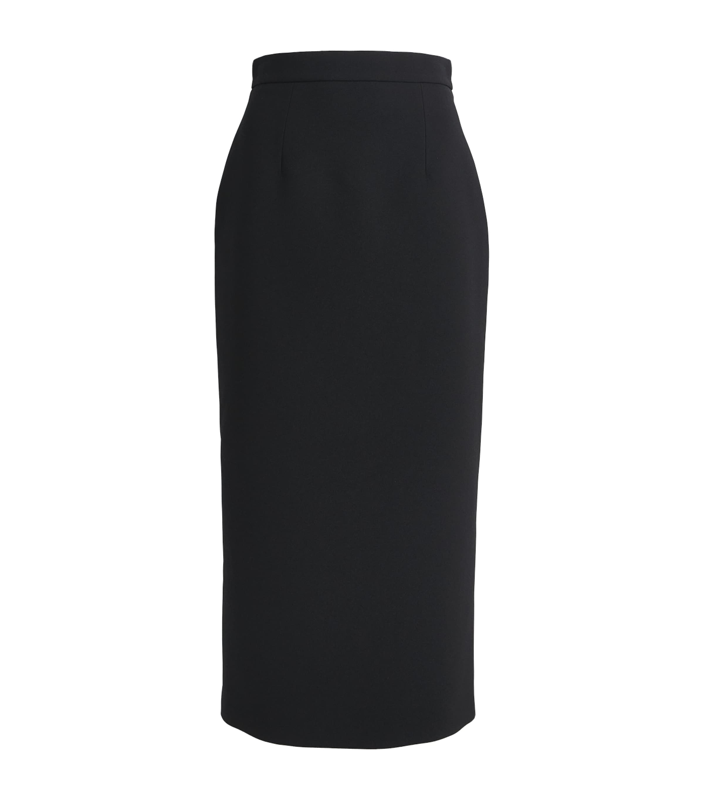Crepe Amel Pencil Midi Skirt BLACK/PERSIAN BLUE Image 1