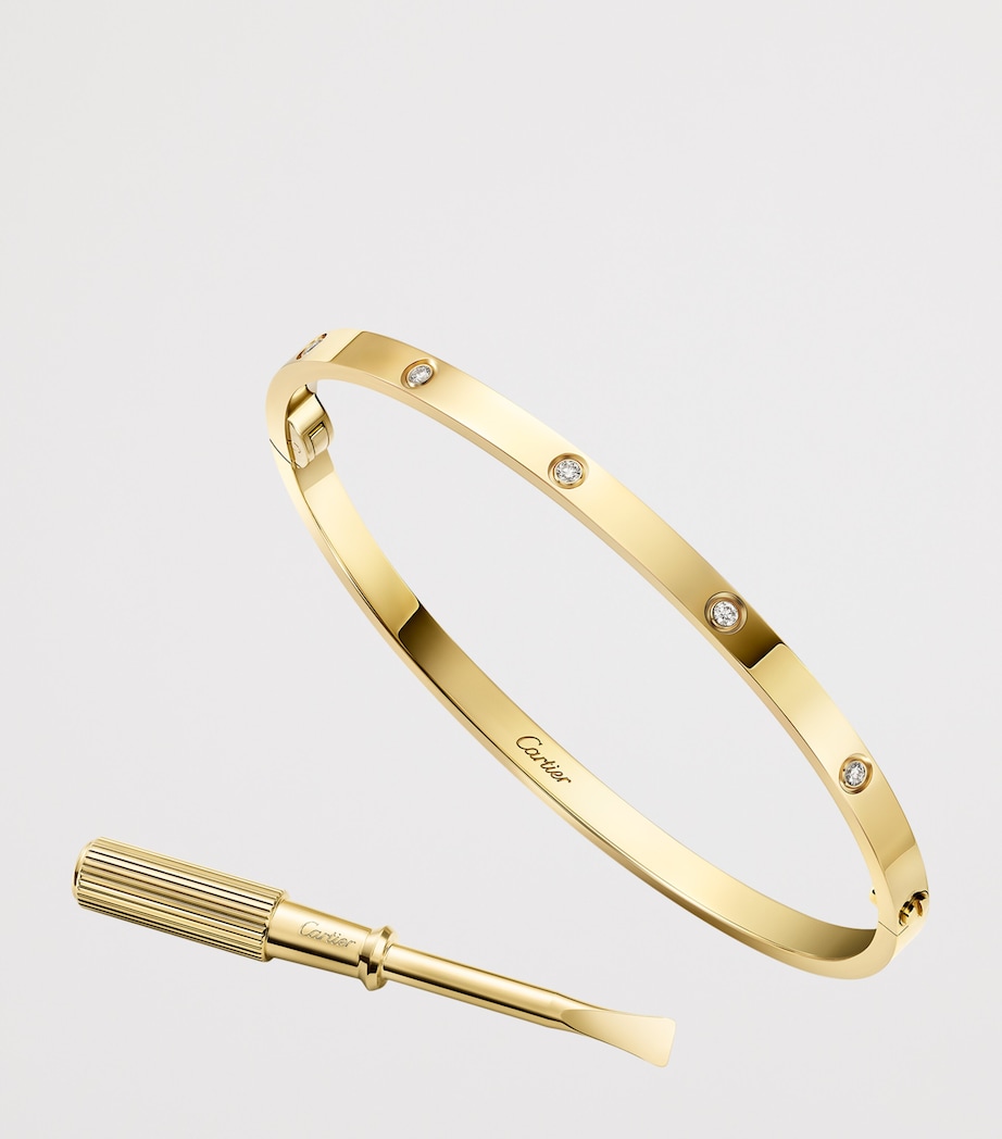 Cartier Small Yellow Gold and Diamond LOVE Bracelet Yellow Gold Image 4