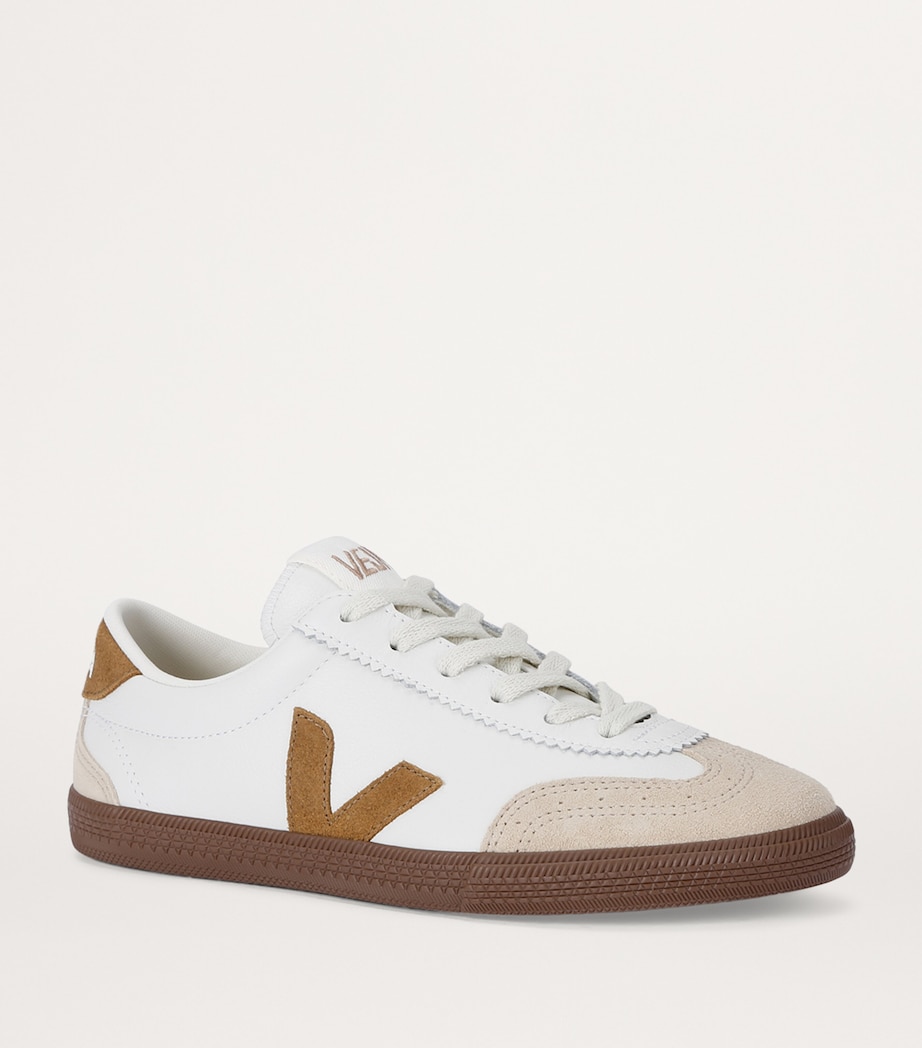 Leather Volley Sneakers TAN COMB Image 6
