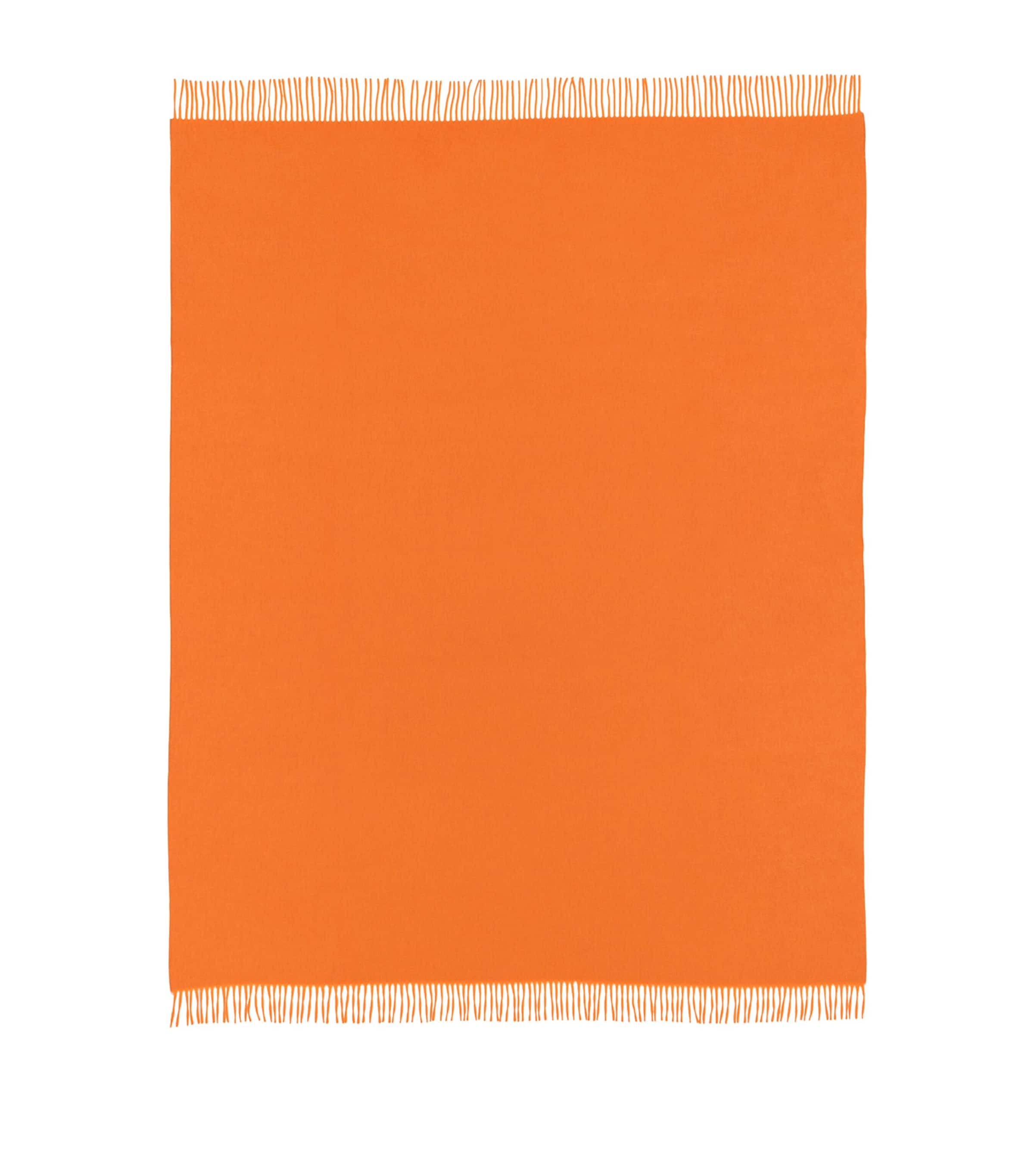 Begg X Co Cashmere Arran Plain Throw In Orange