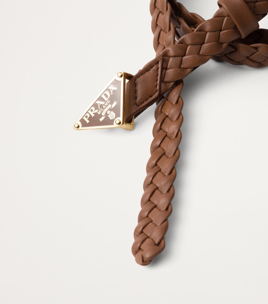 Nappa Leather Braided Belt F0046 Image 3