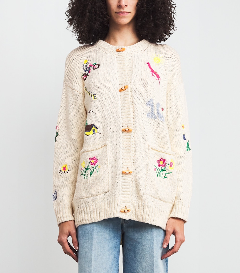 Embroidered The Long Drop Cardigan OUT THERE OTH Image 3