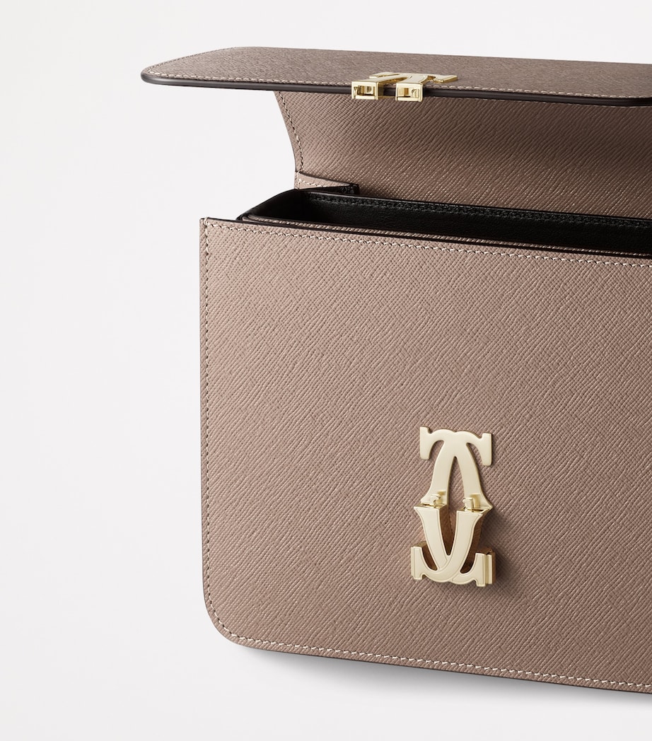 Mini Leather C de Cartier Shoulder Bag BEIGE Image 4