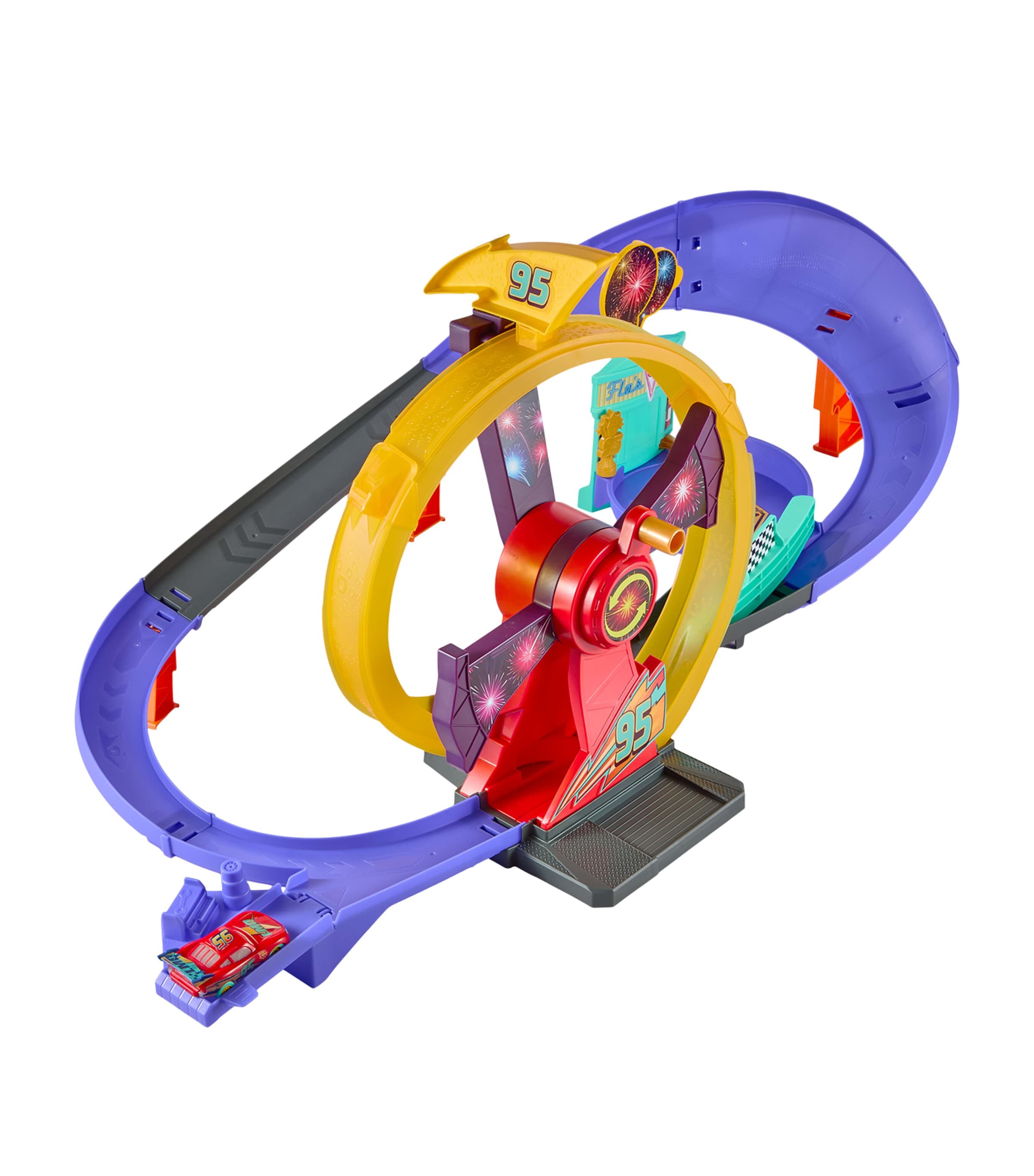 Disney Disney and Pixar Cars Race to Celebrate Lightning McQueen Celebration Raceway Playset Image 6