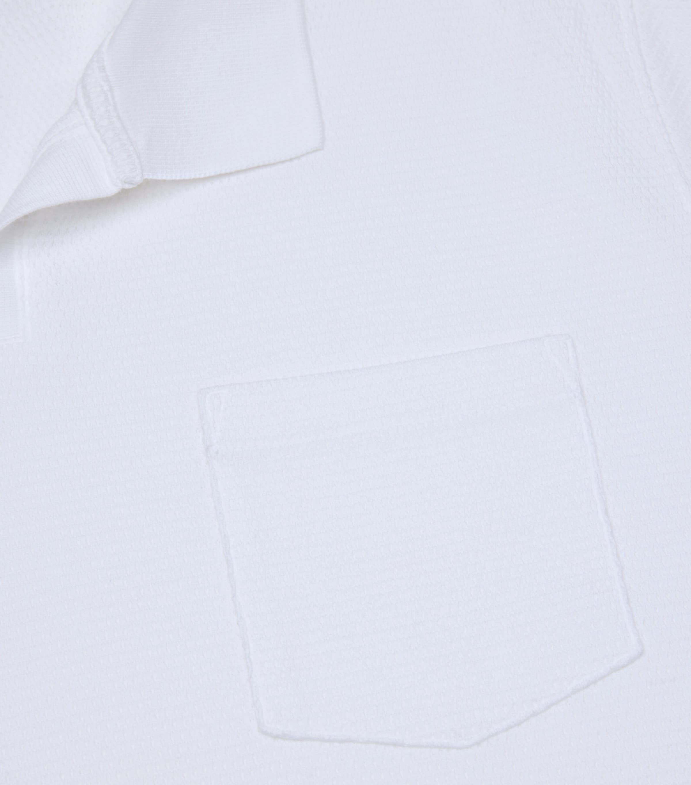Vince Mens Cotton-Blend Johnny-Collar Polo Shirt Optic White Image 2