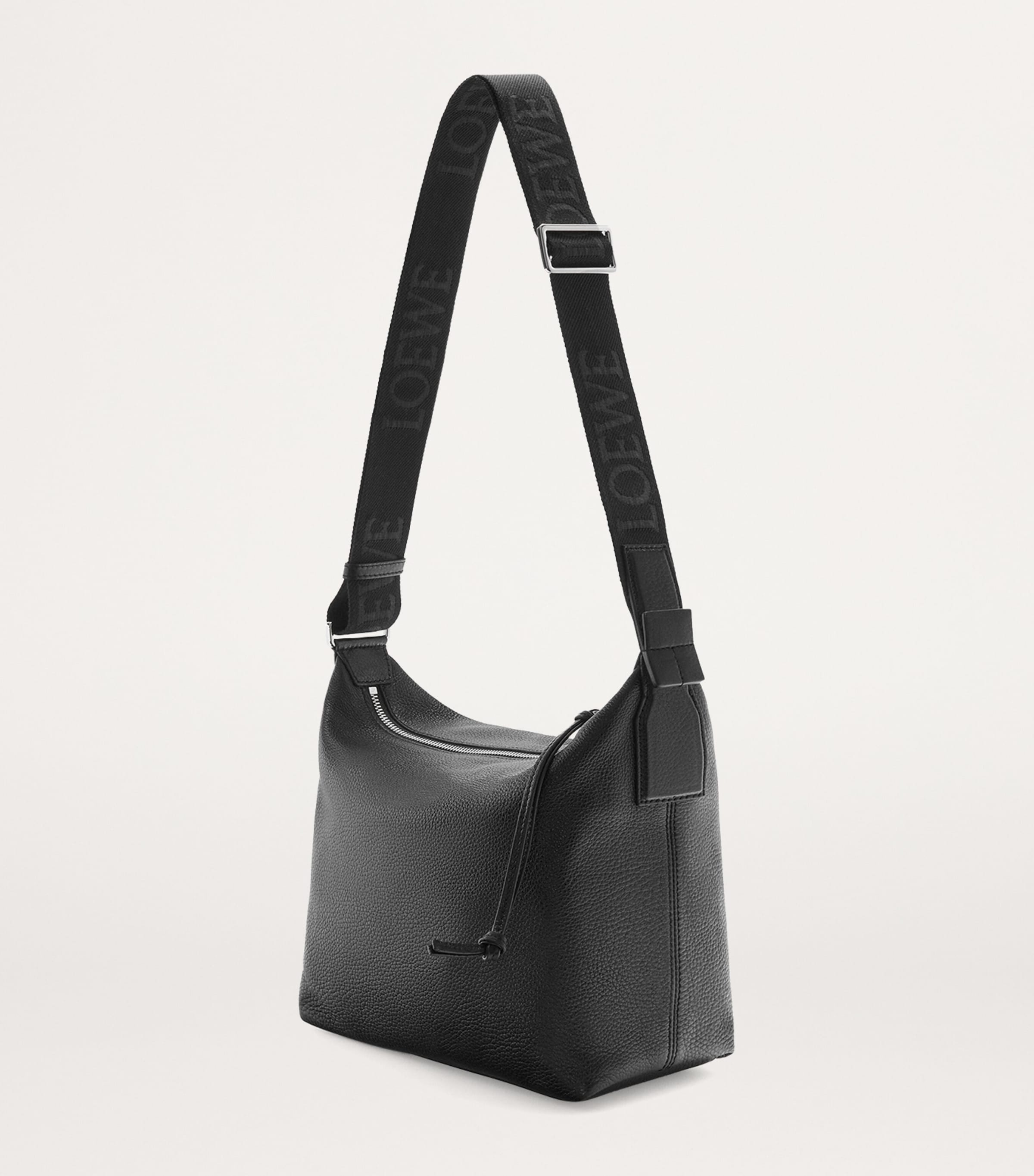 Small Leather Cubi Cross-Body Bag BLACK Image 2