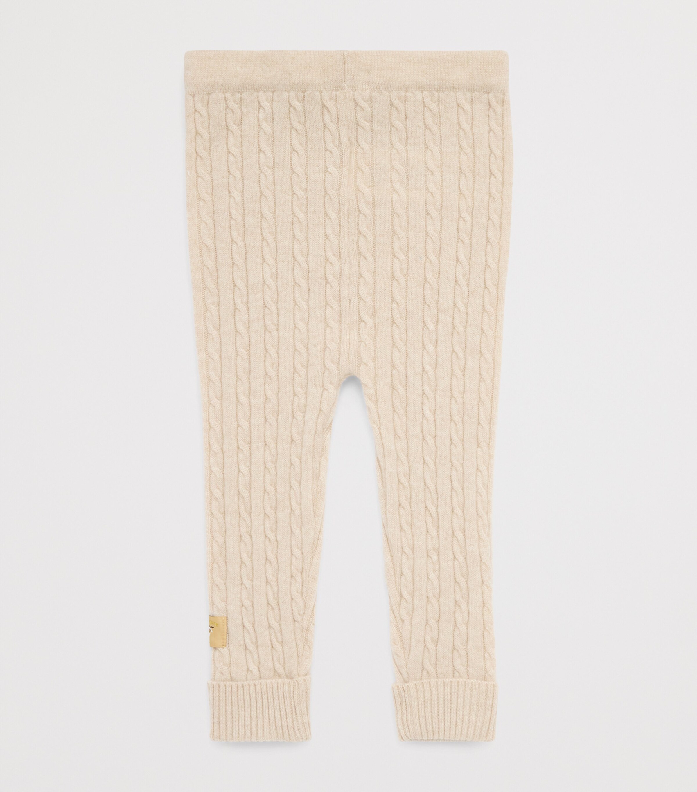 Cashmere Cable-Knit Leggings (0-18 Months) CAMEL MELANGE Image 2