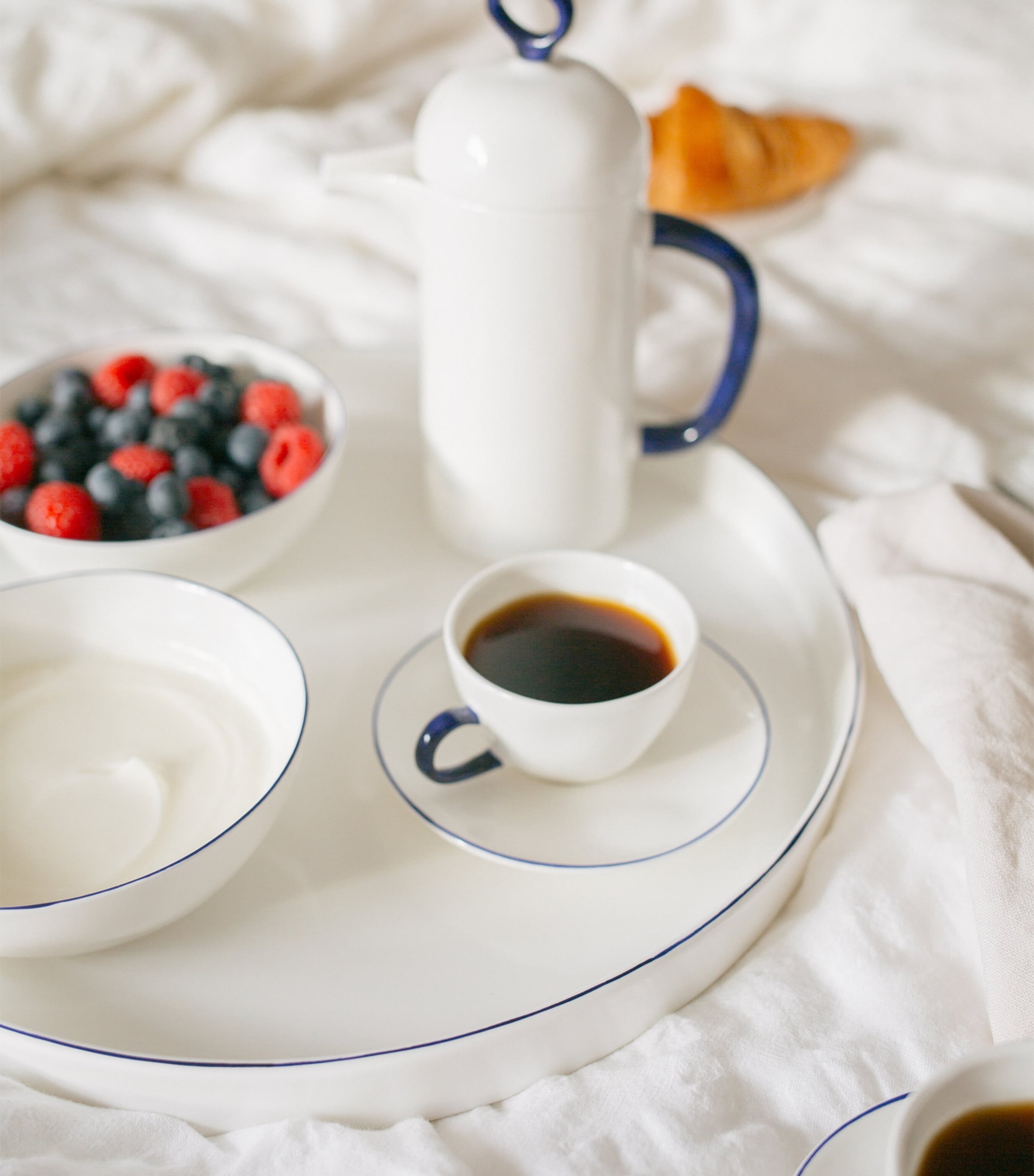 Fine Bone China Cobalt Round Tray (34cm) COBALT Image 4