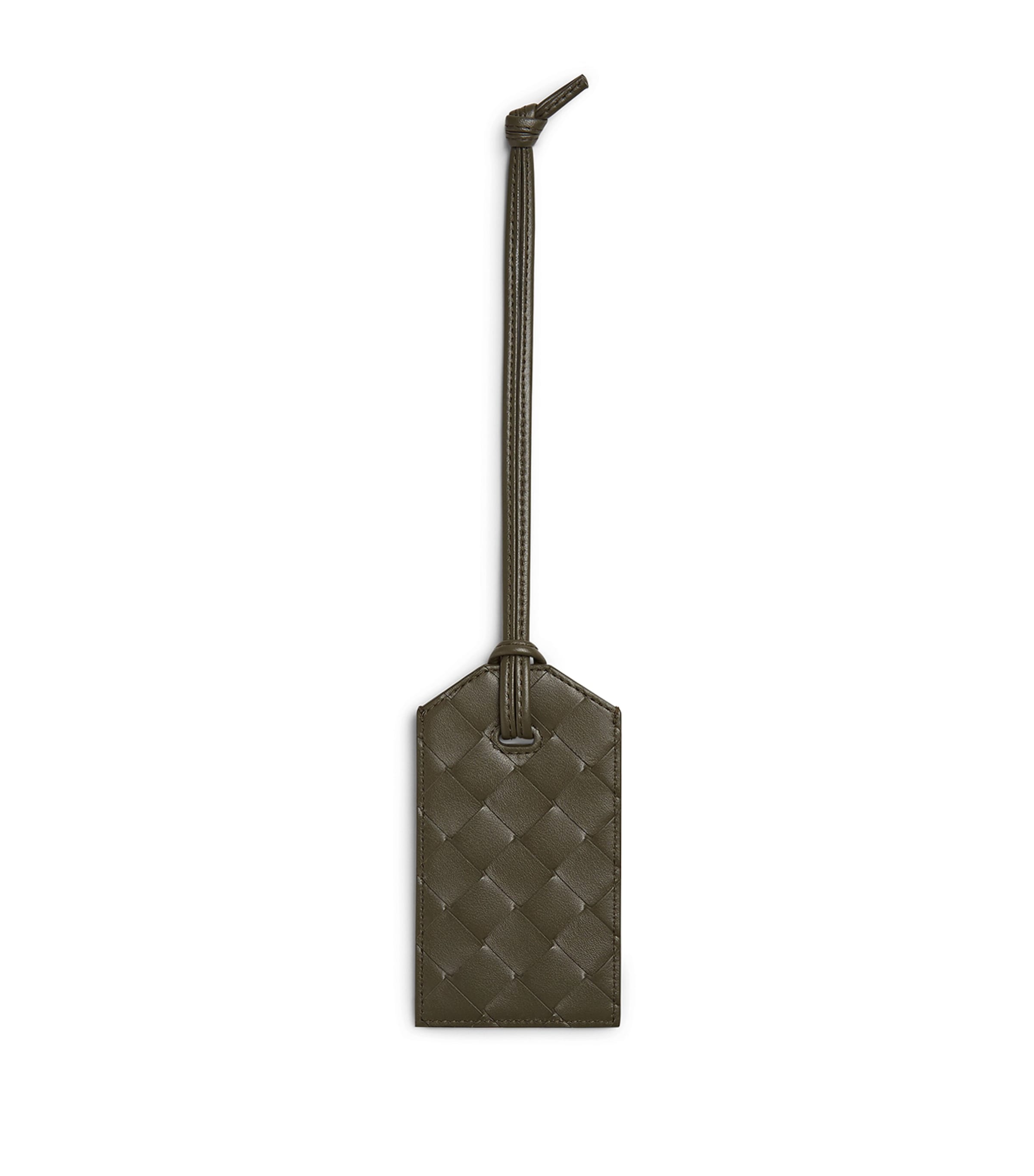 Bottega Veneta Intrecciato Leather Luggage Tag | Luggage | Men Accessories | Travel Accessories | Luggage Tag | Designers | Bottega Veneta | Women Accessories