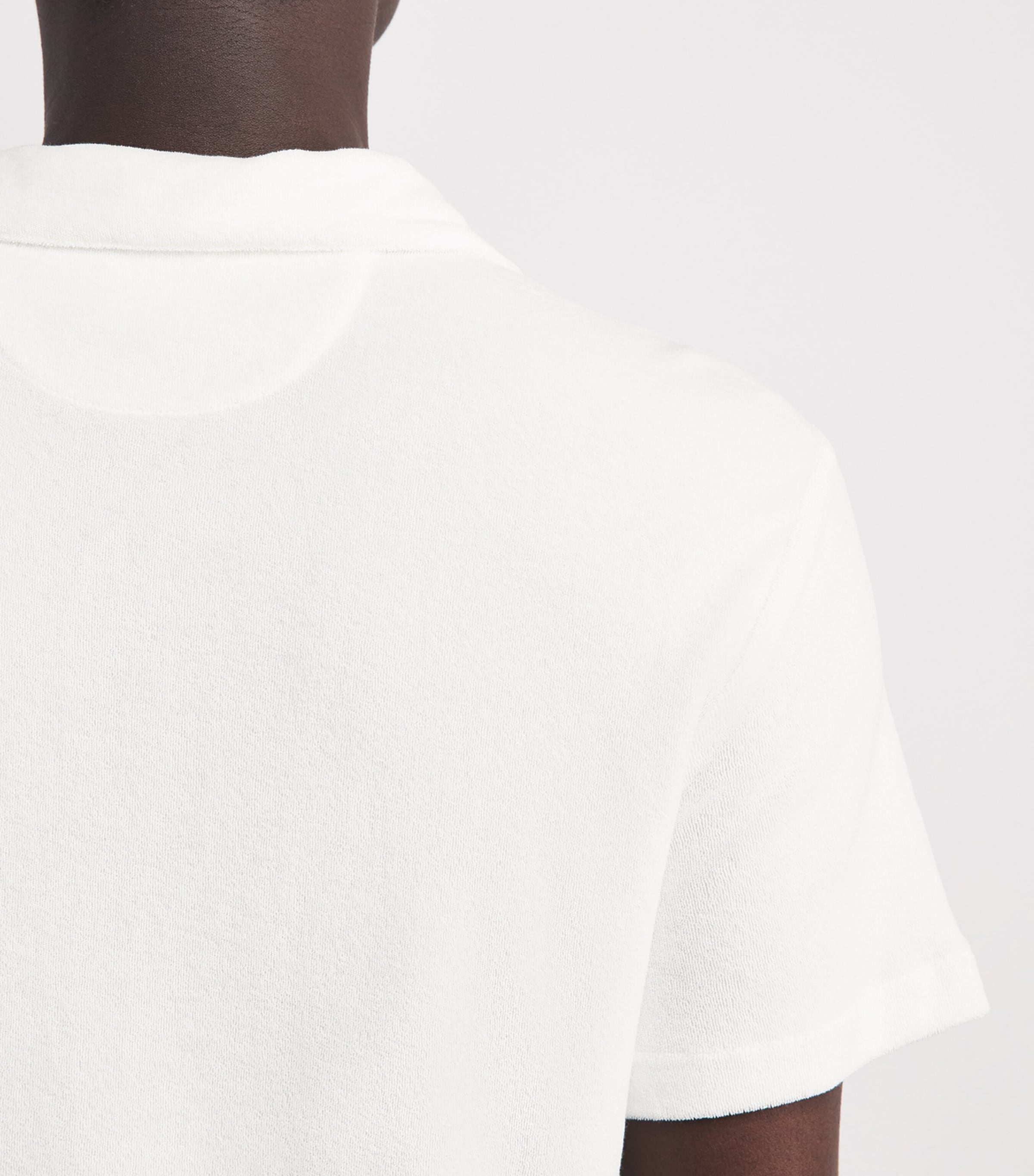 Polo Ralph Lauren Mens Cotton Terry Short-Sleeve Shirt White Image 3
